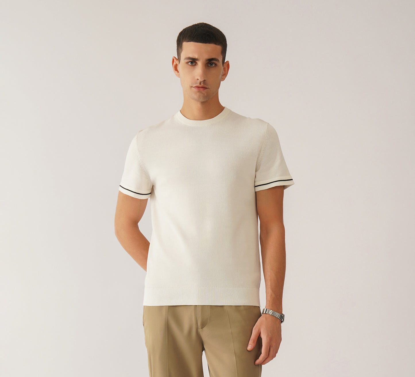 Ivory Round Neck T-shirt