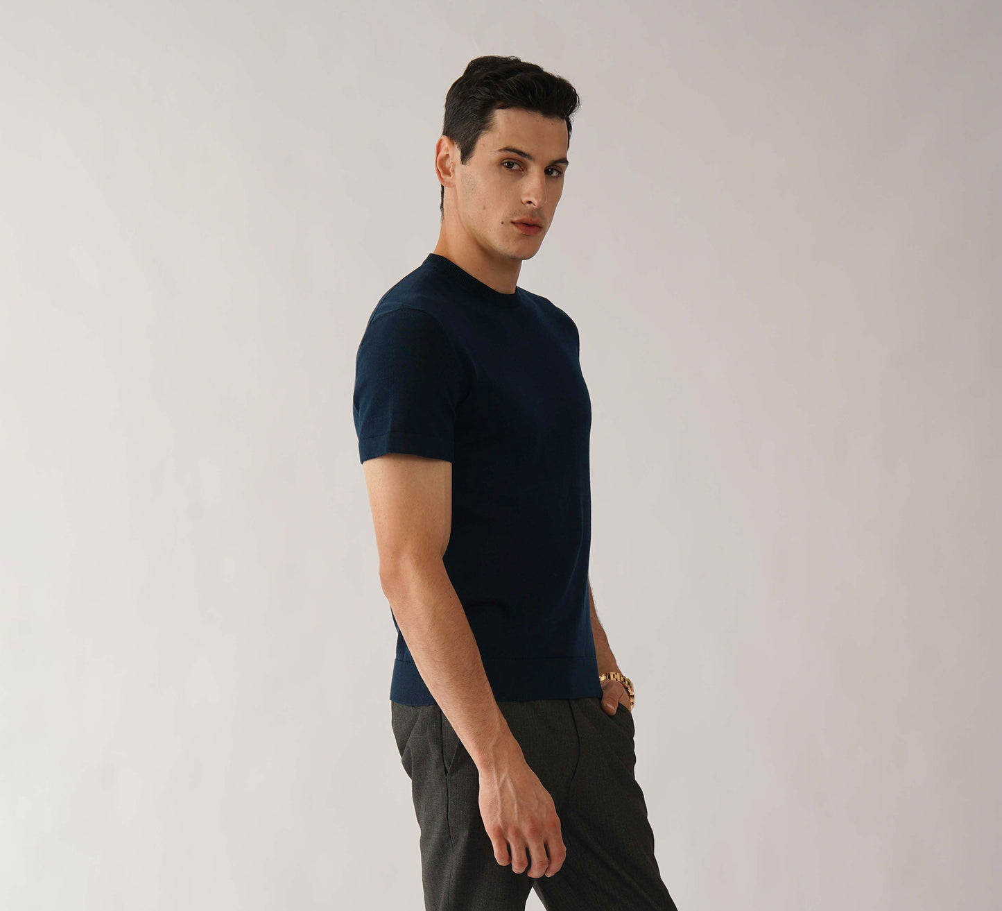 Navy Round Neck T-shirt