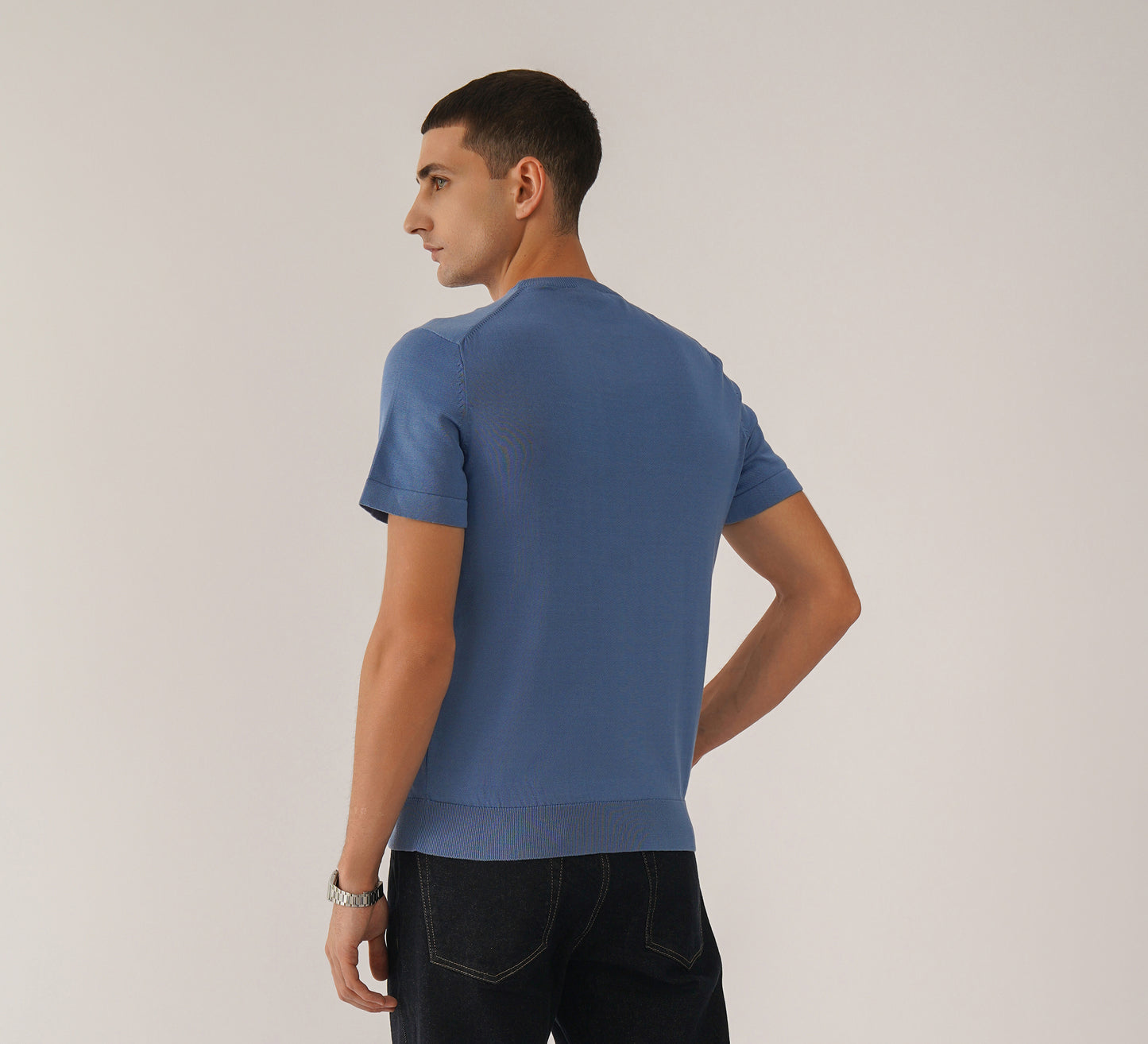 Blue Round Neck T-shirt