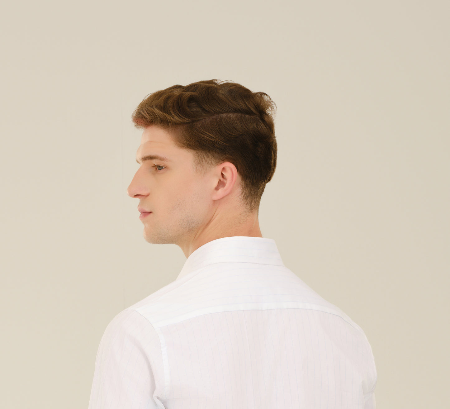White Pin Stripes Tailored Shirt