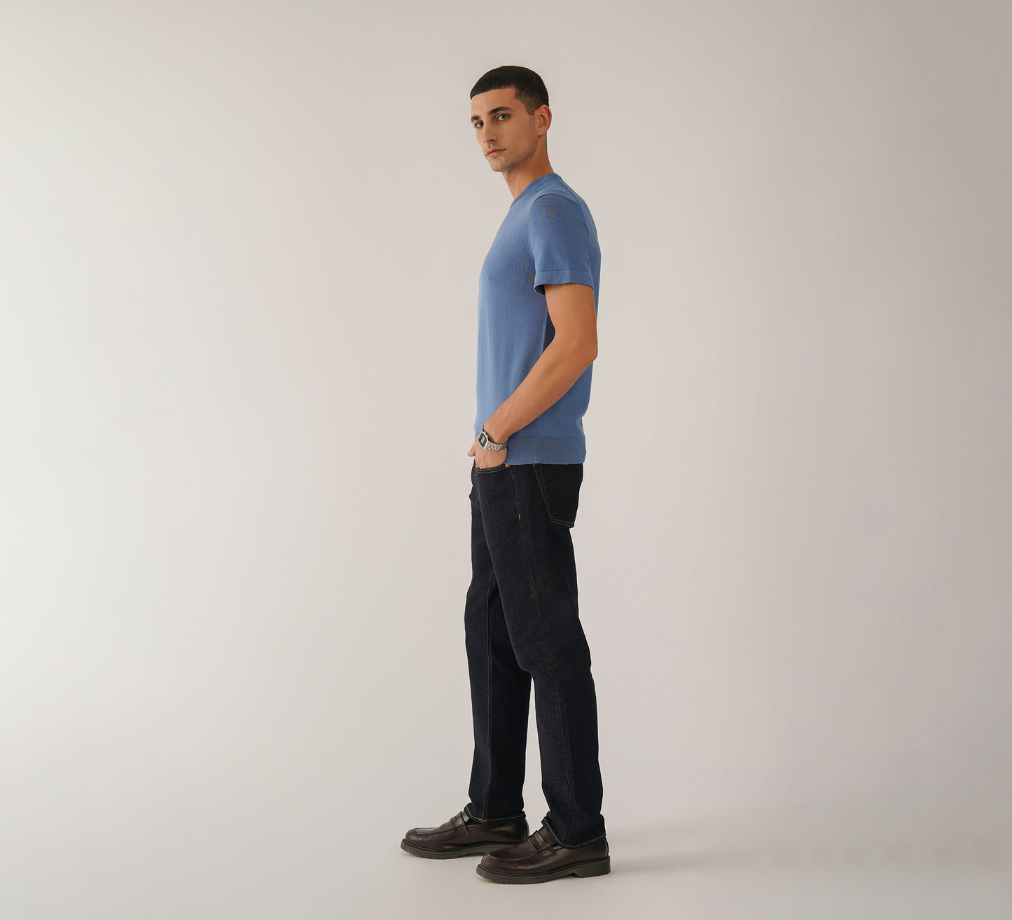 Blue Round Neck T-shirt