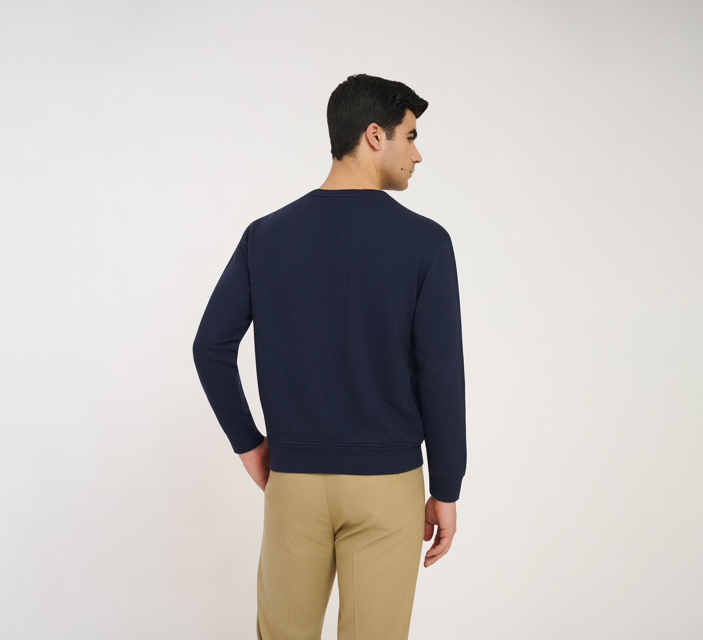 Navy Embroidered Sweatshirt