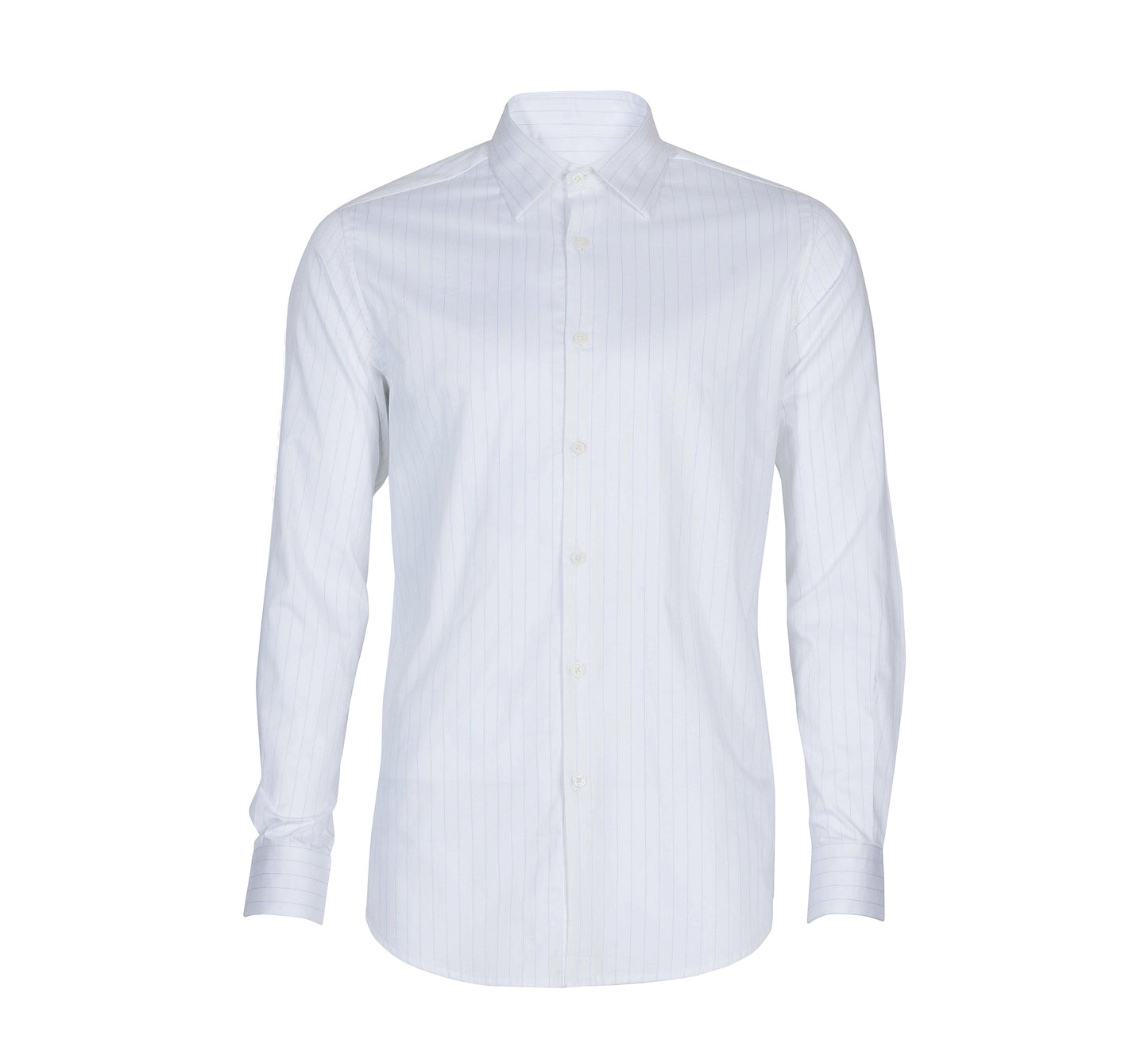 White Pin Stripes Tailored Shirt