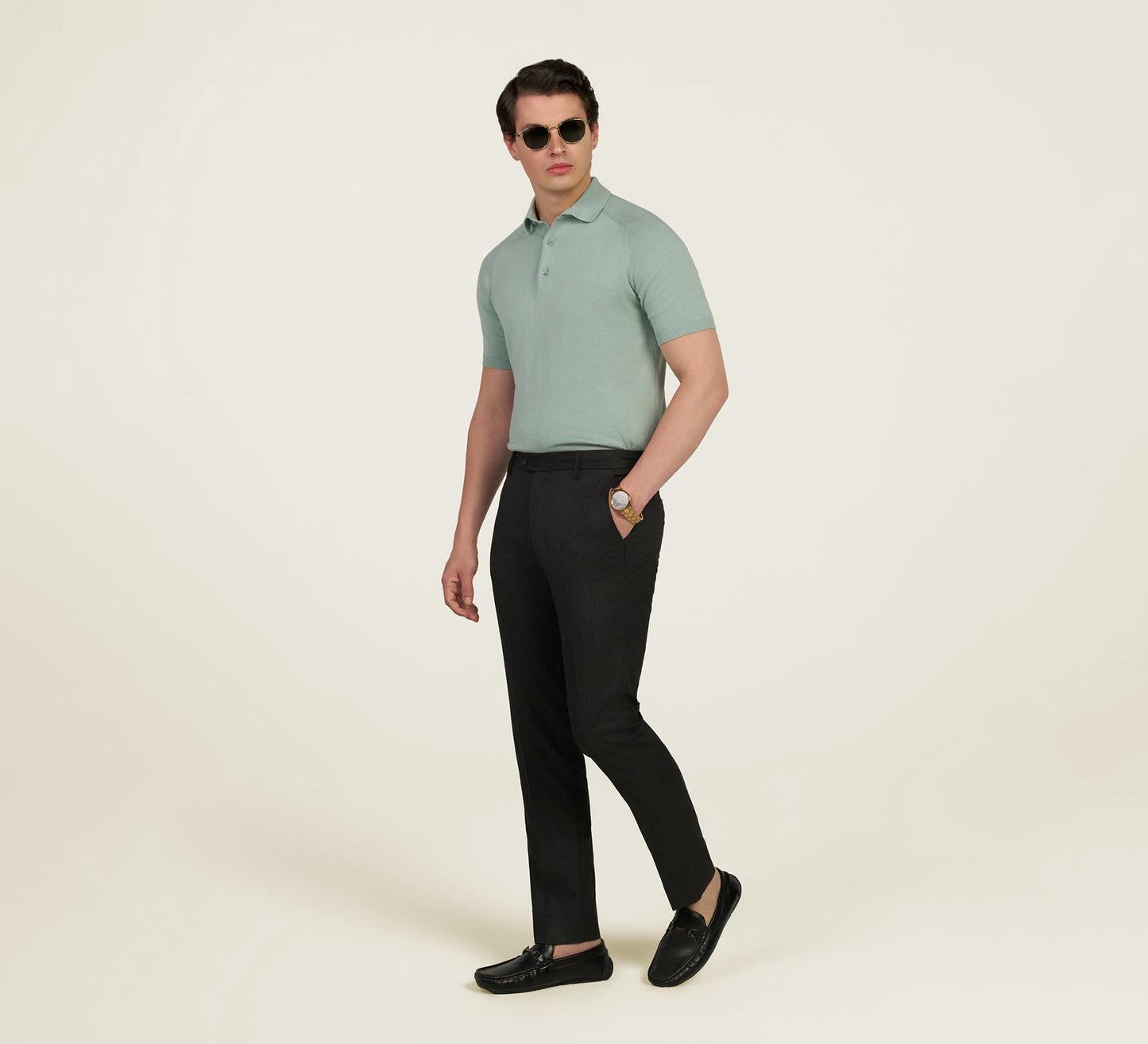 Aqua Mercerised Polo