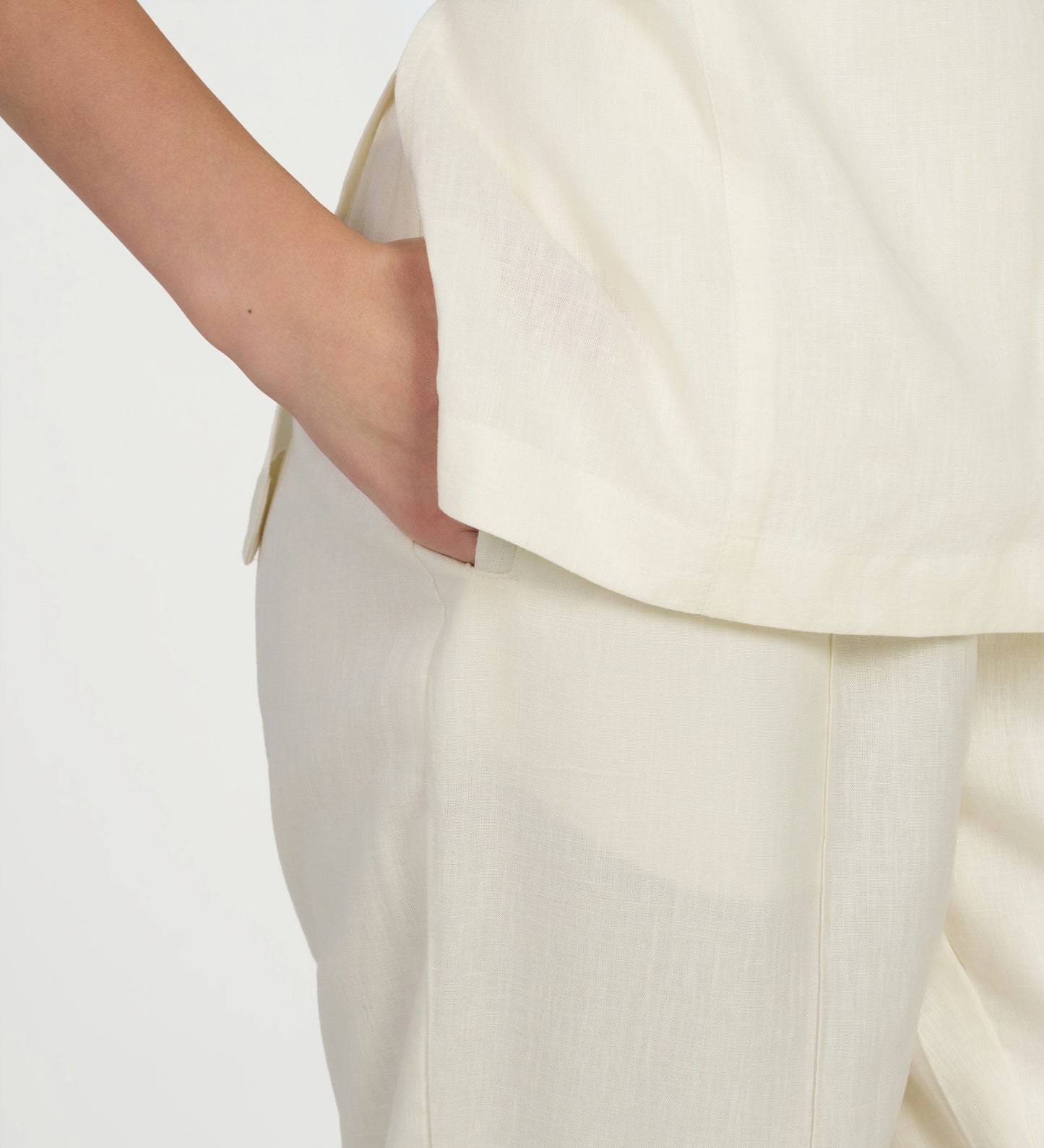 Ivory Linen Coord Set