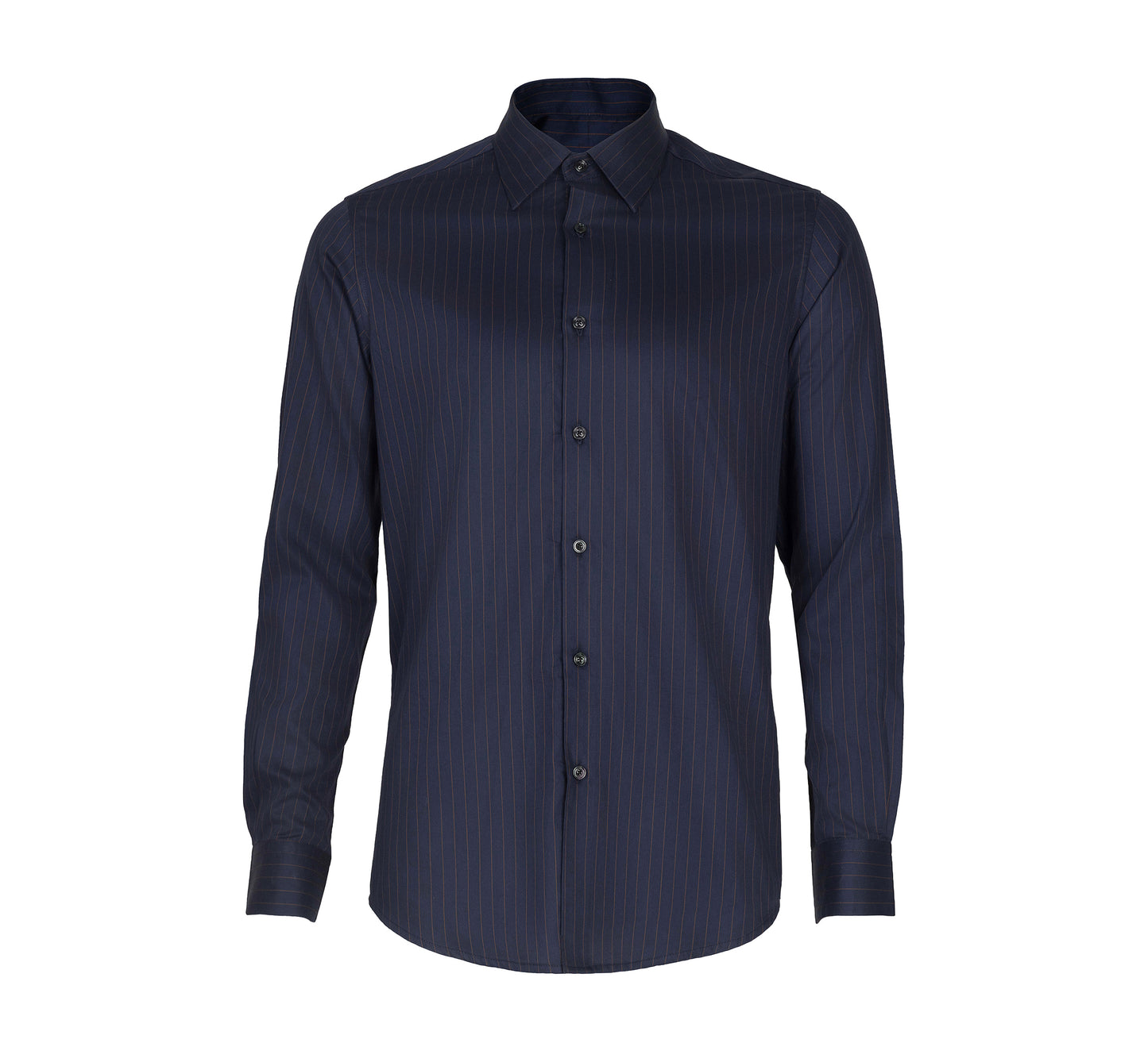 Navy Pin Stripes Tailored Shirt