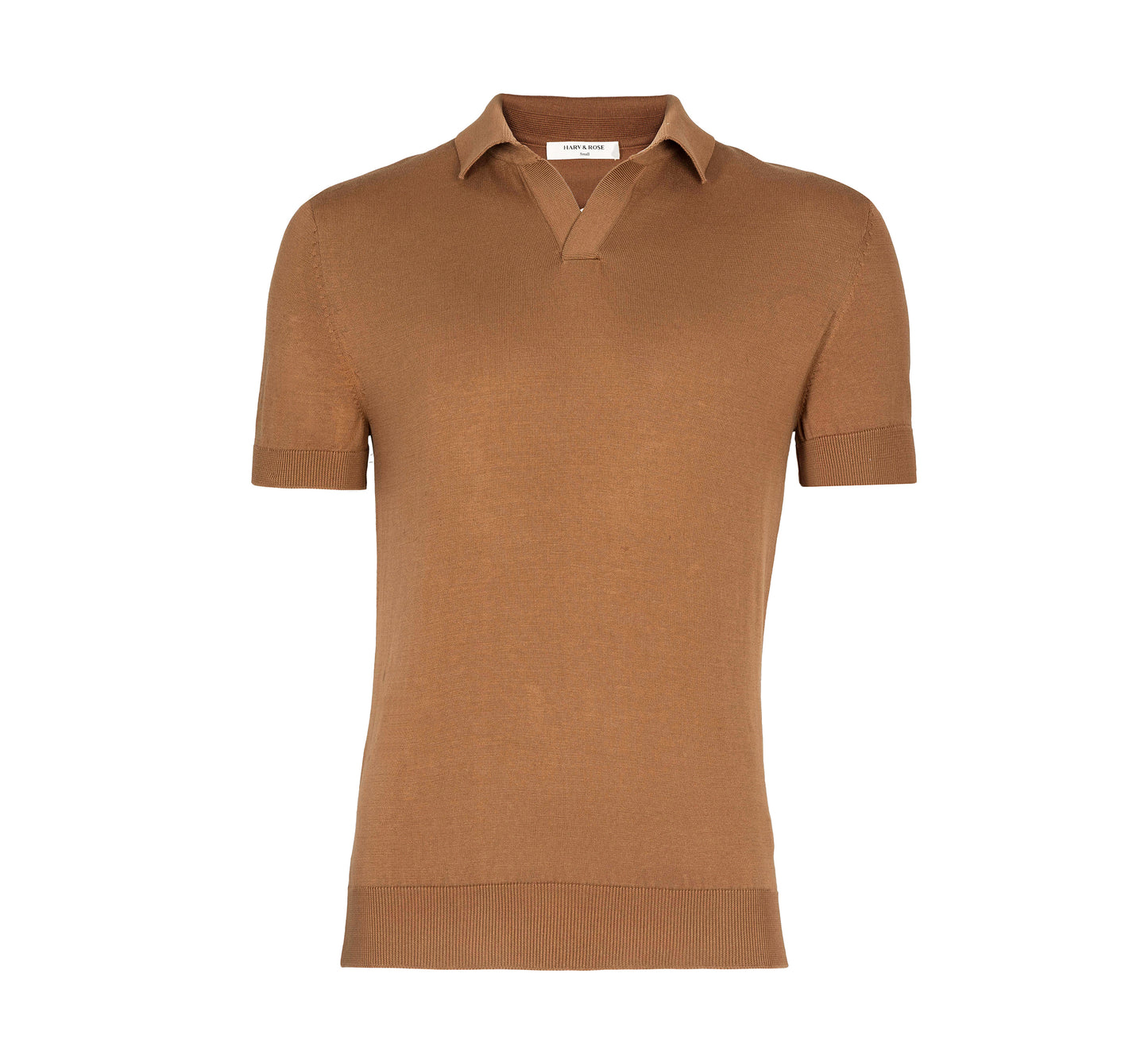 Brown Buttonless Polo