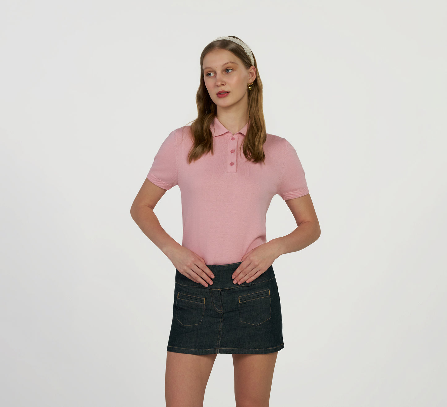 Rose Pink Mercerised Polo