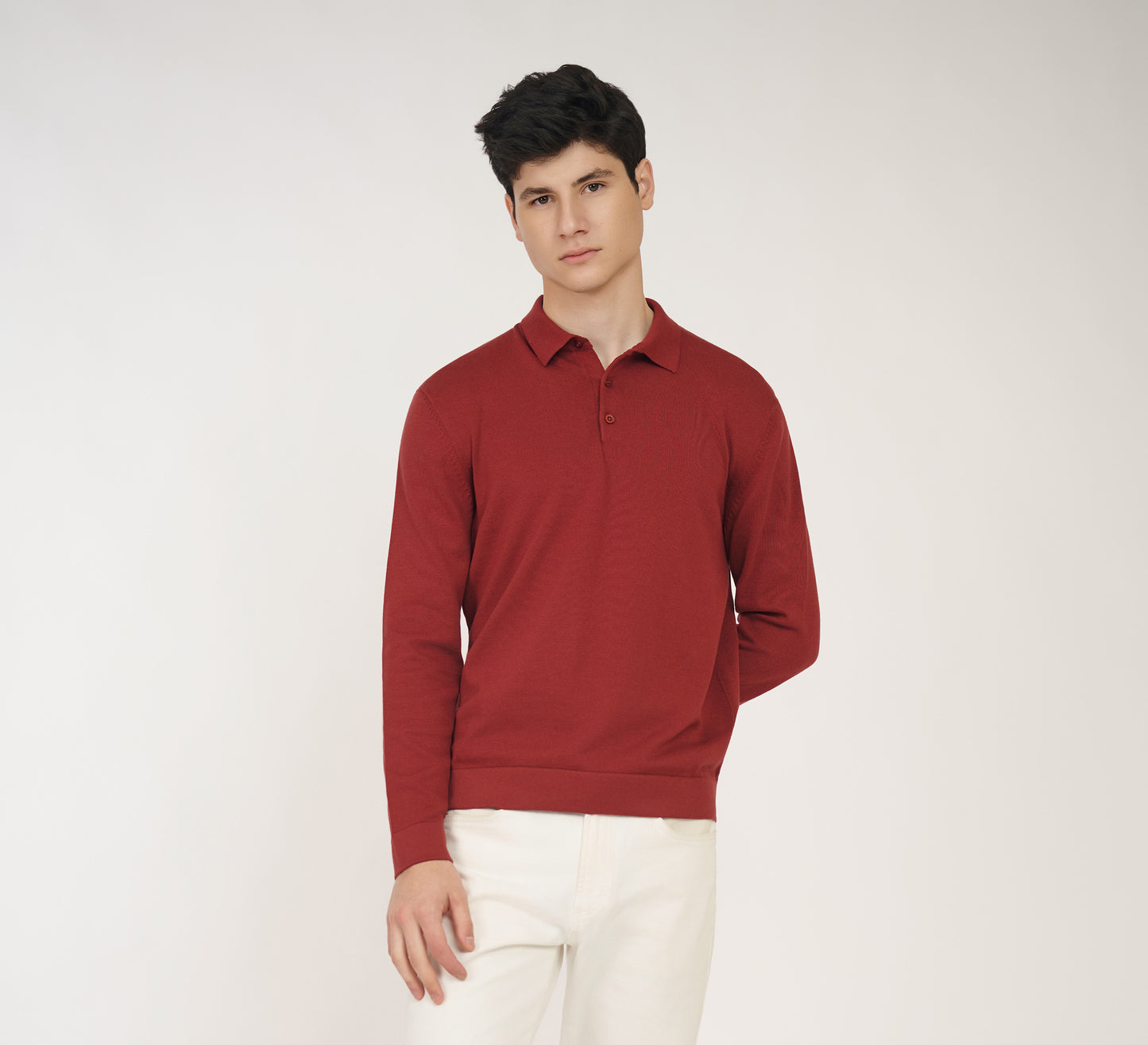 Rust Buttoned Polo