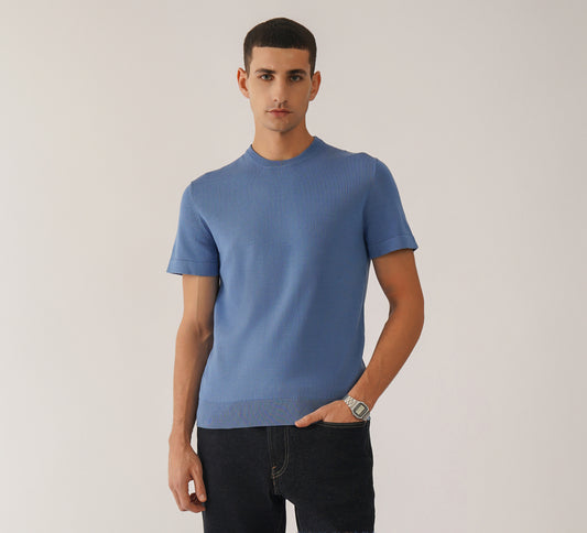 Blue Round Neck T-shirt