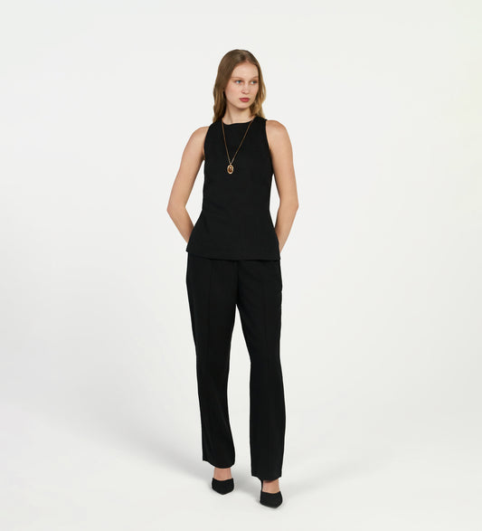 Black Linen Trousers