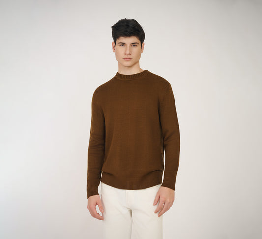 Brown Cashmere Silk Sweater