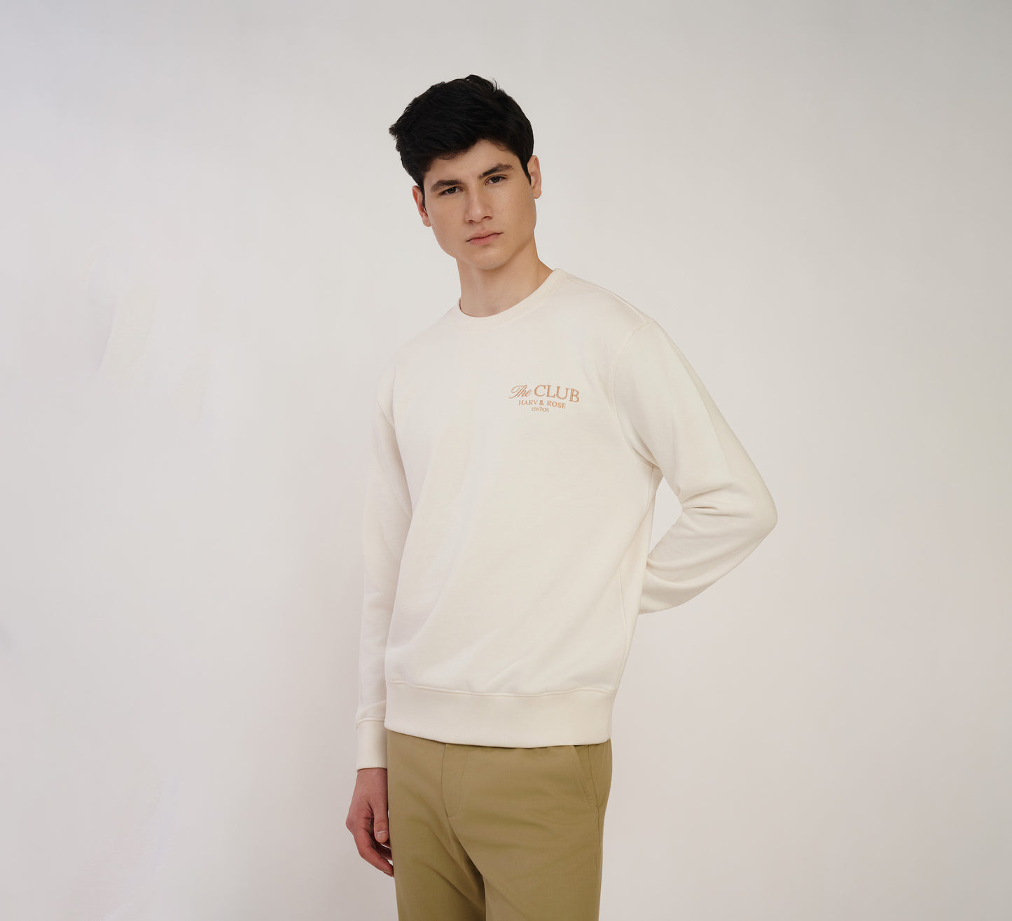 White Embroidered Sweatshirt