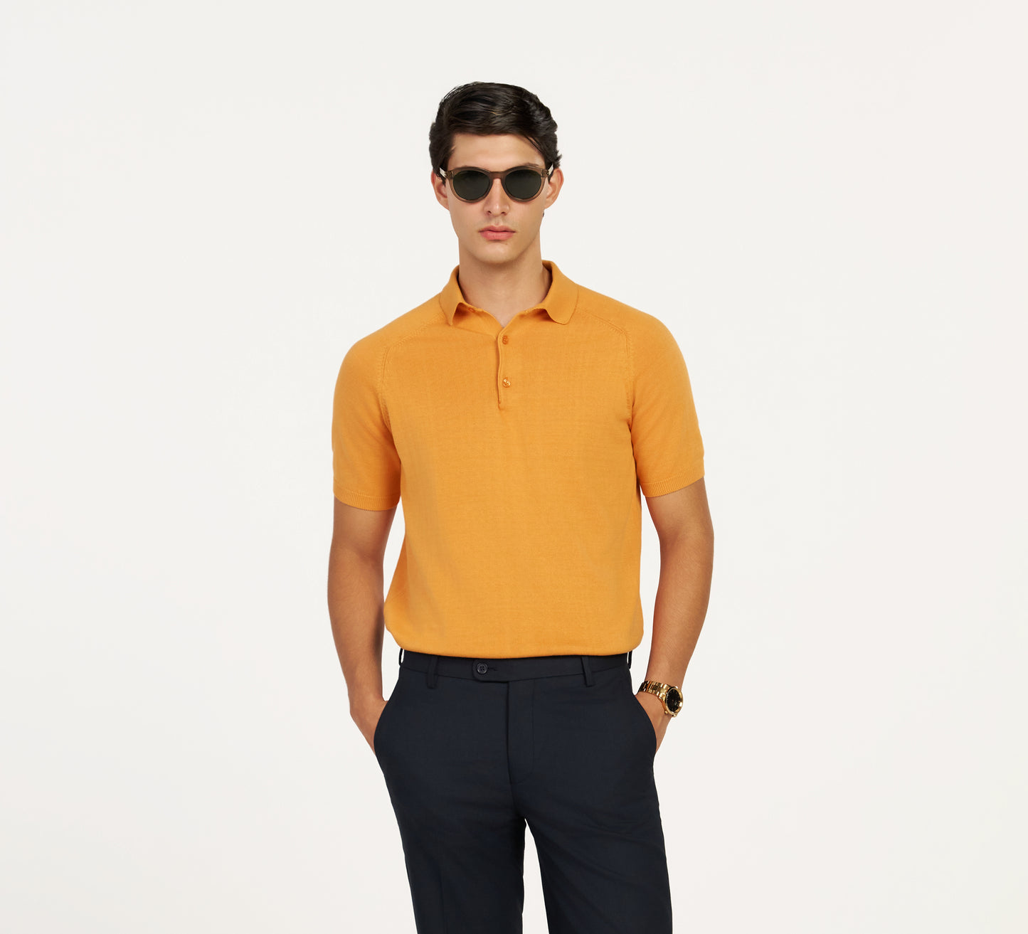 Burnt Orange Mercerised Polo