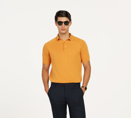 Burnt Orange Mercerised Polo