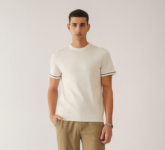 Ivory Round Neck T-shirt
