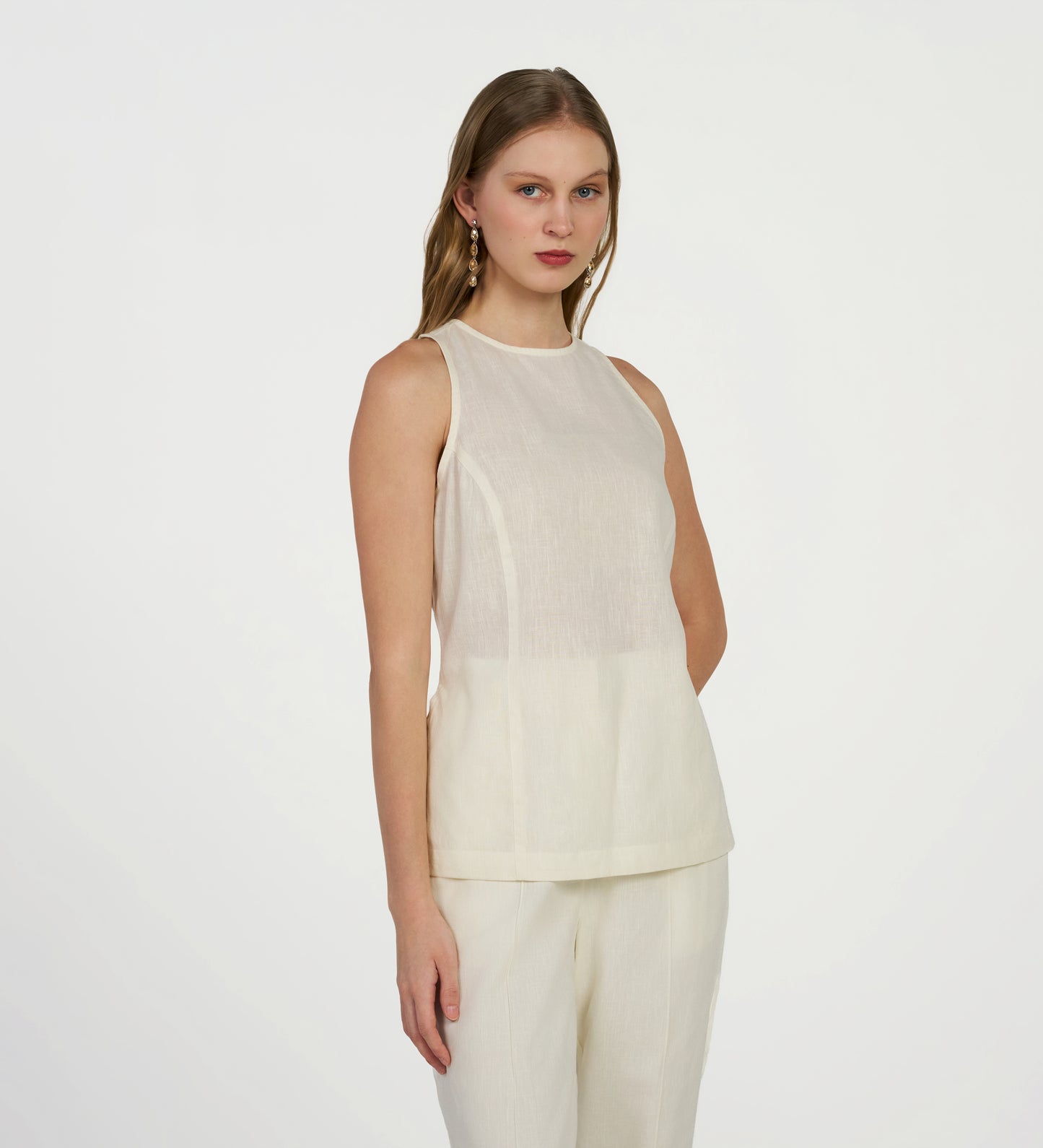 Ivory Italian Linen Top