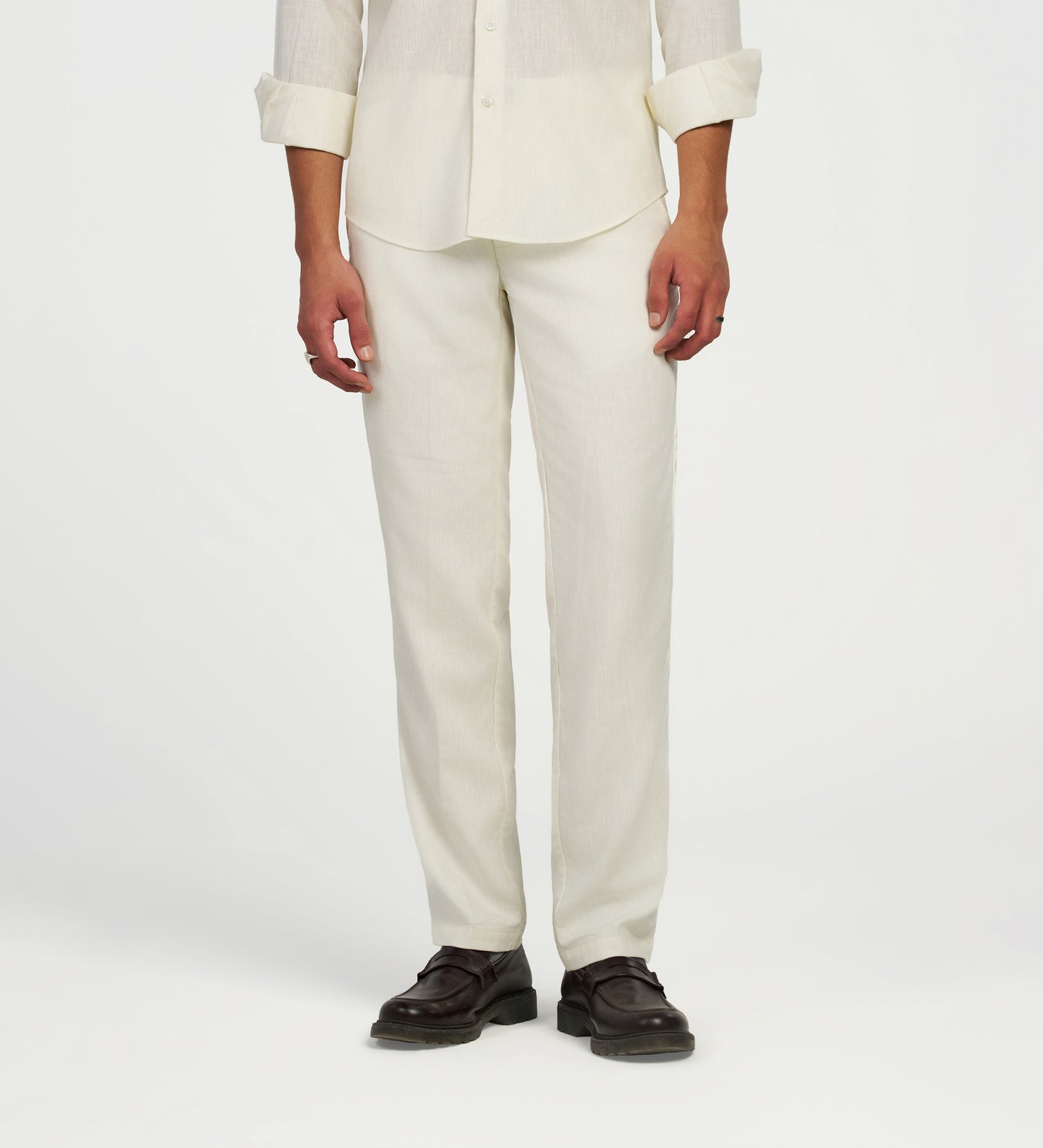 Ivory Linen Trousers