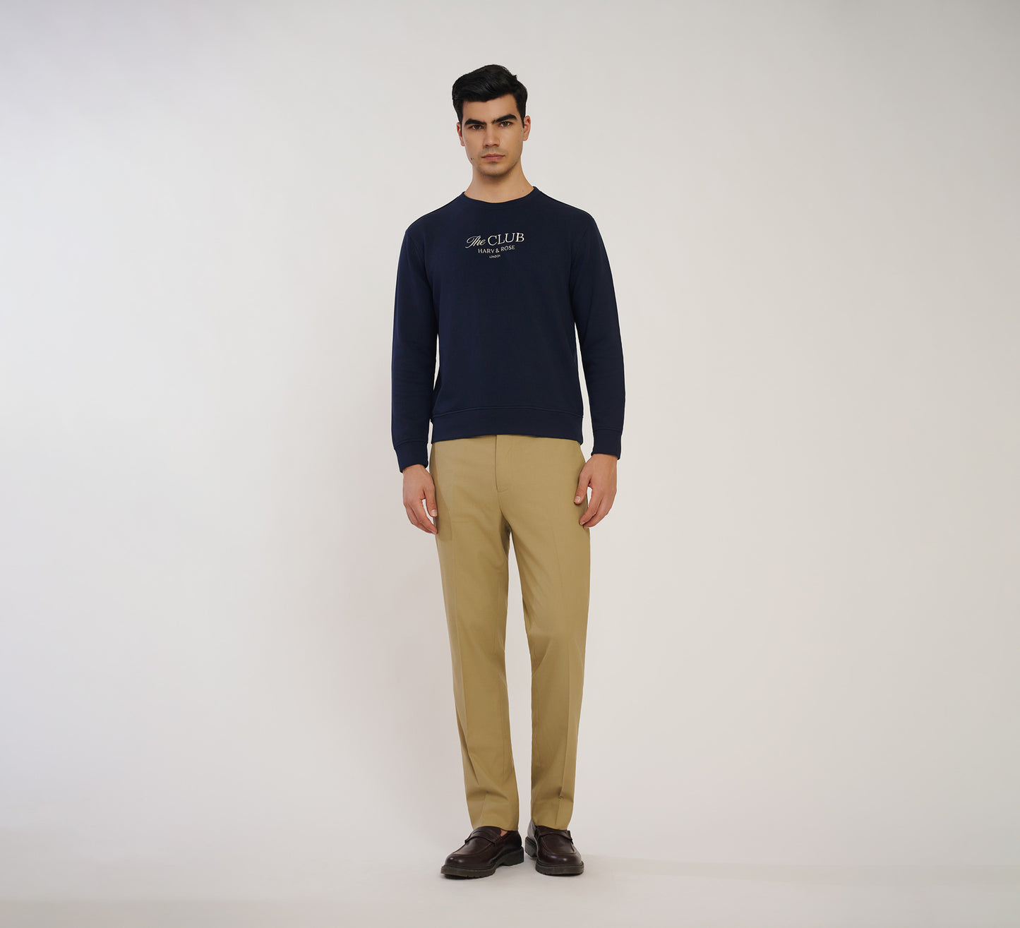 Navy Embroidered Sweatshirt