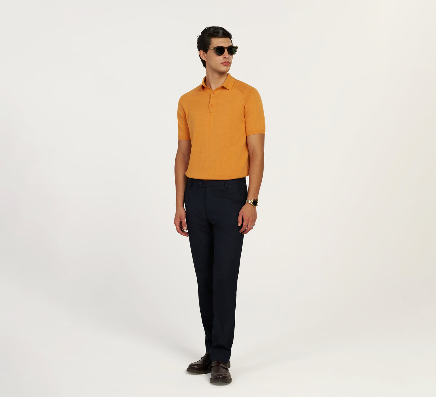 Burnt Orange Mercerised Polo