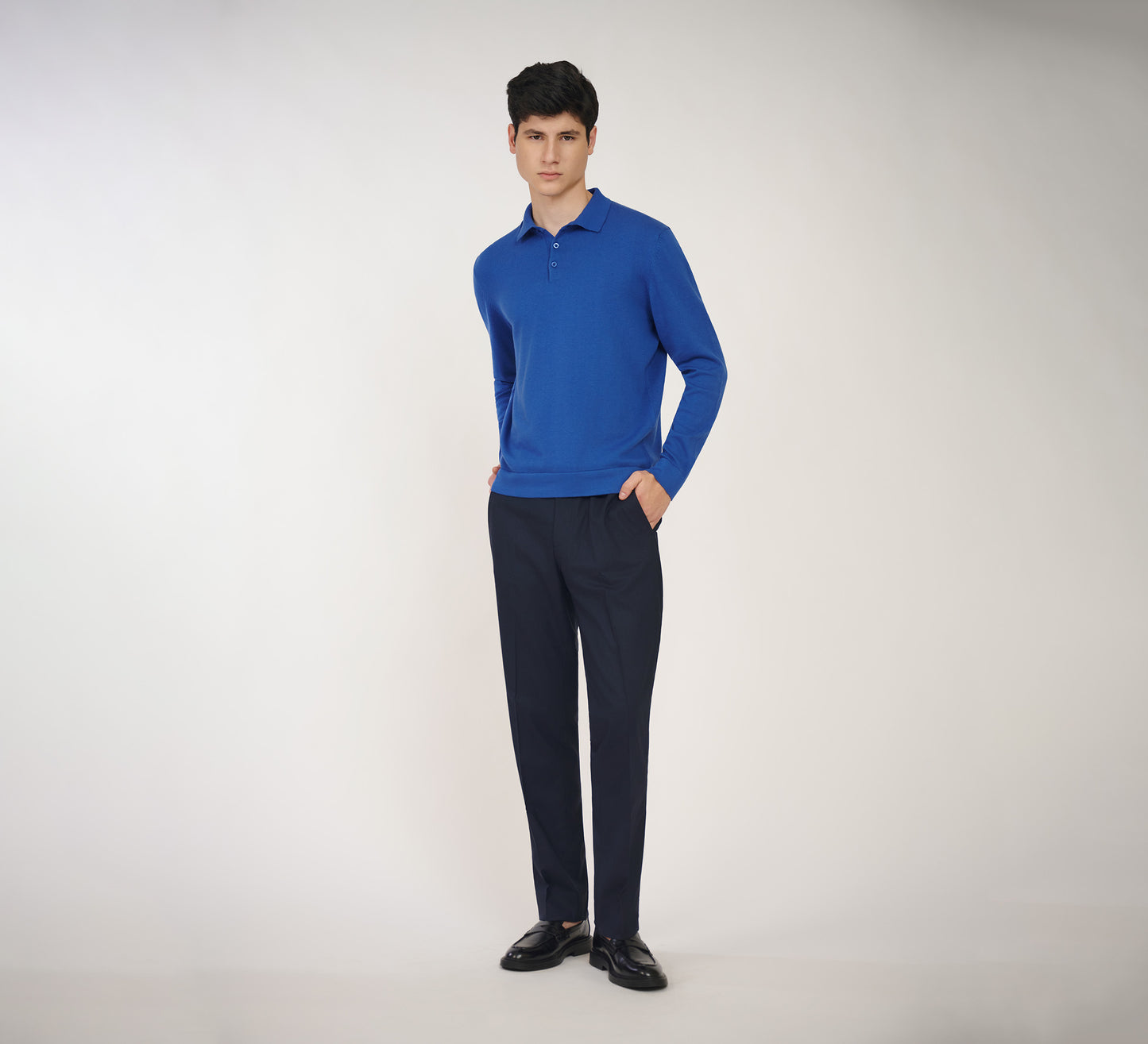 Classic Blue Buttoned Polo