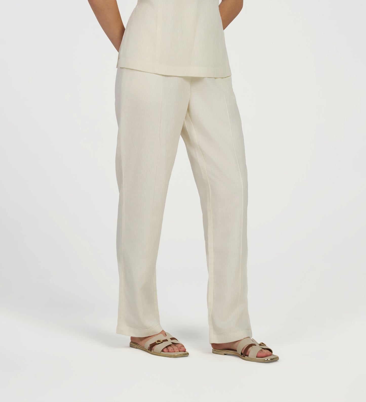 Ivory Italian Linen Trousers