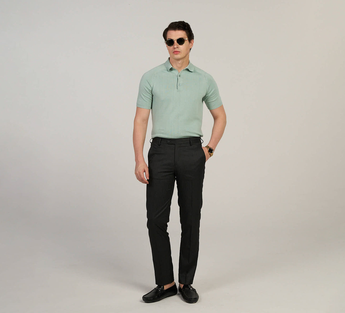 Aqua Mercerised Polo