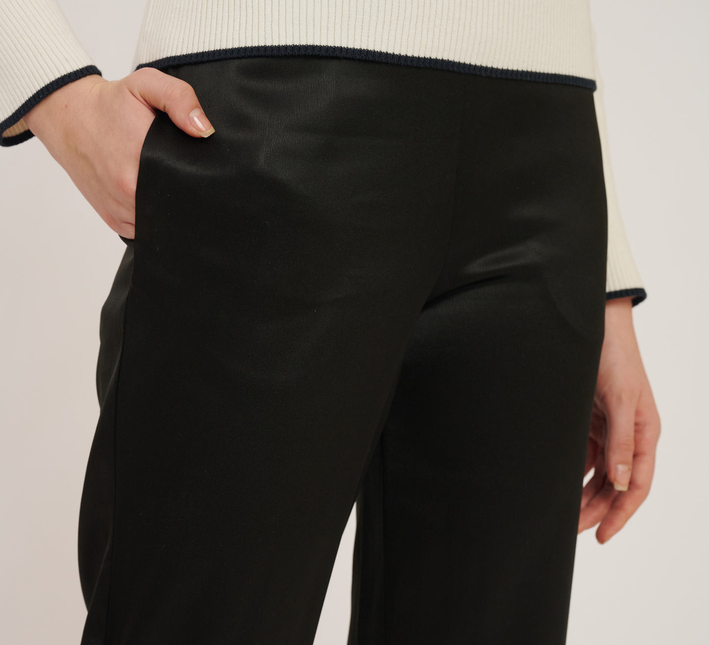 Black Silk Trousers