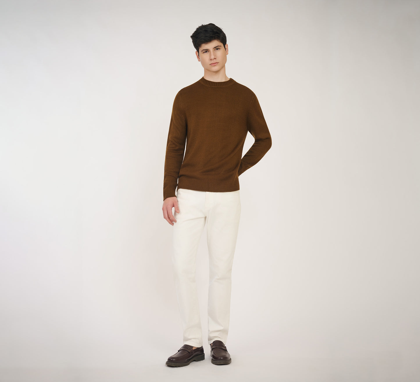 Brown Cashmere Silk Sweater