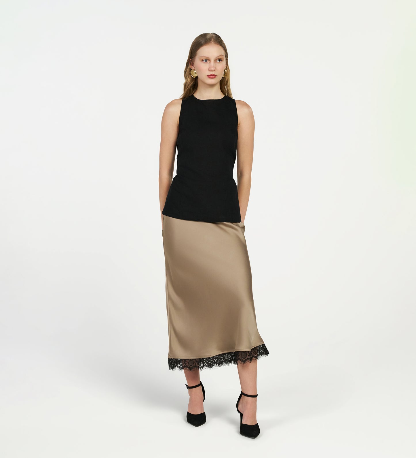 Black Linen Top