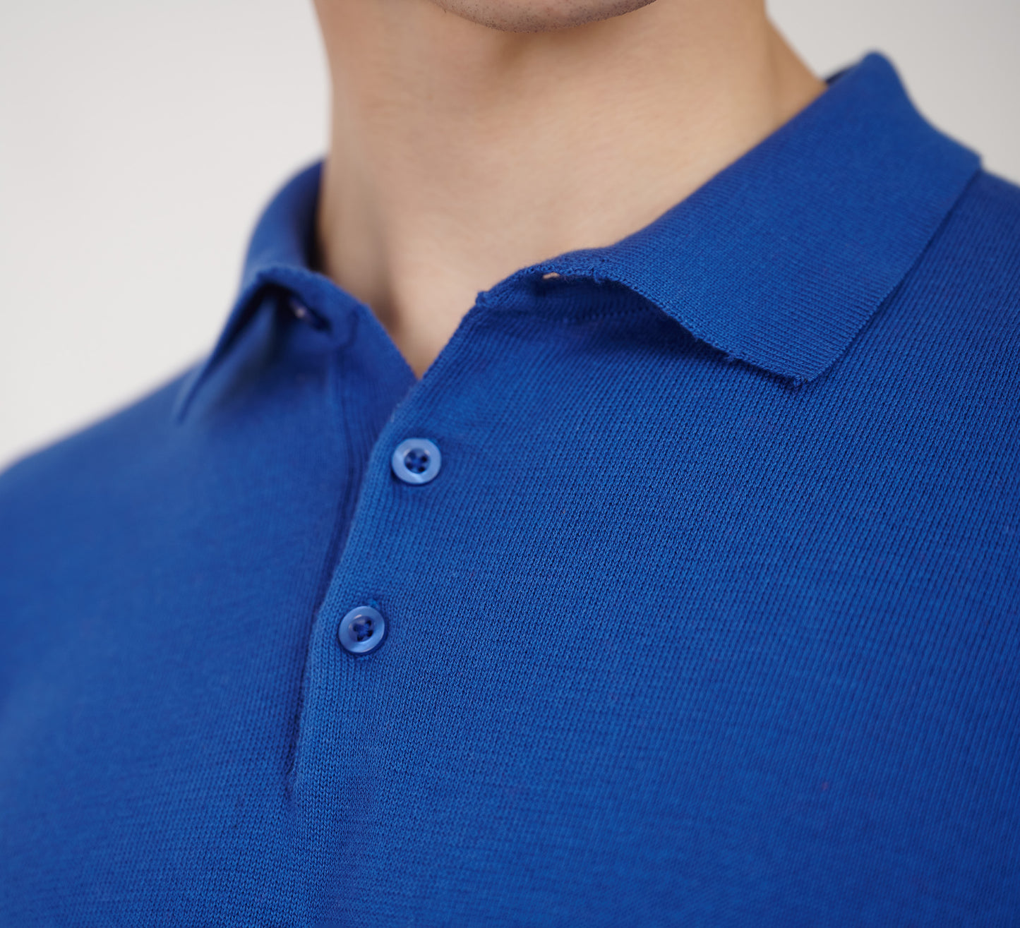 Classic Blue Buttoned Polo