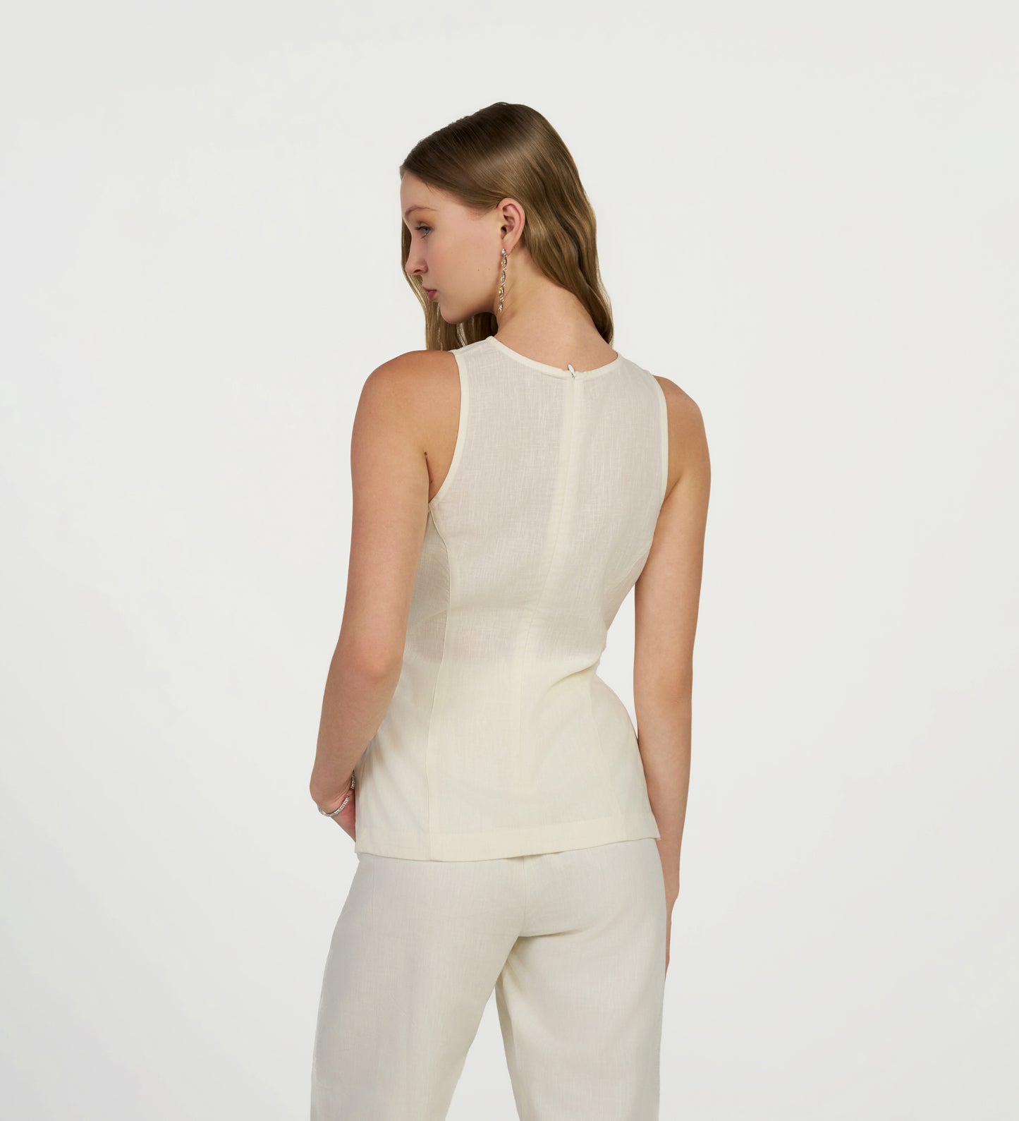 Ivory Italian Linen Top