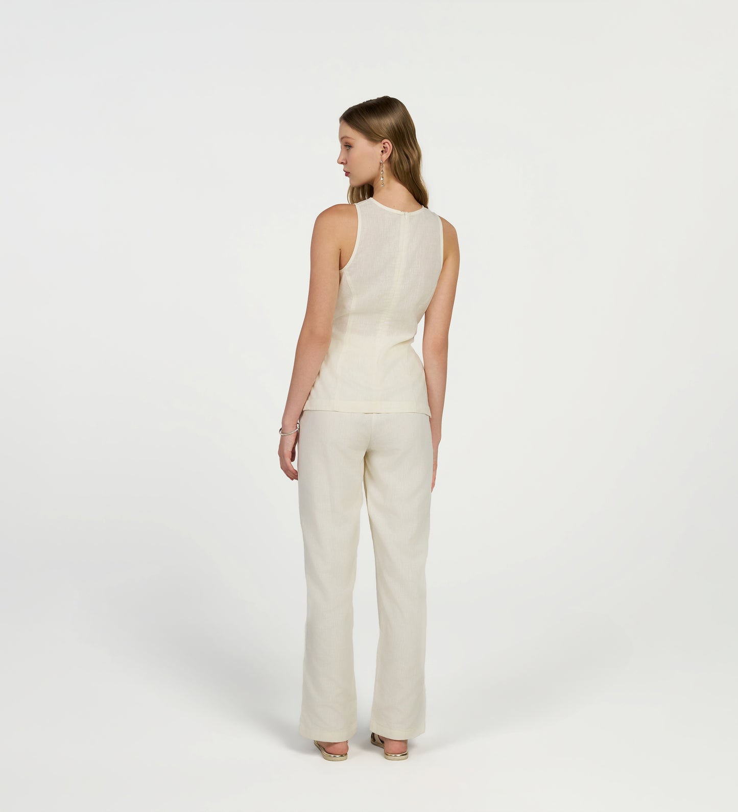 Ivory Italian Linen Trousers