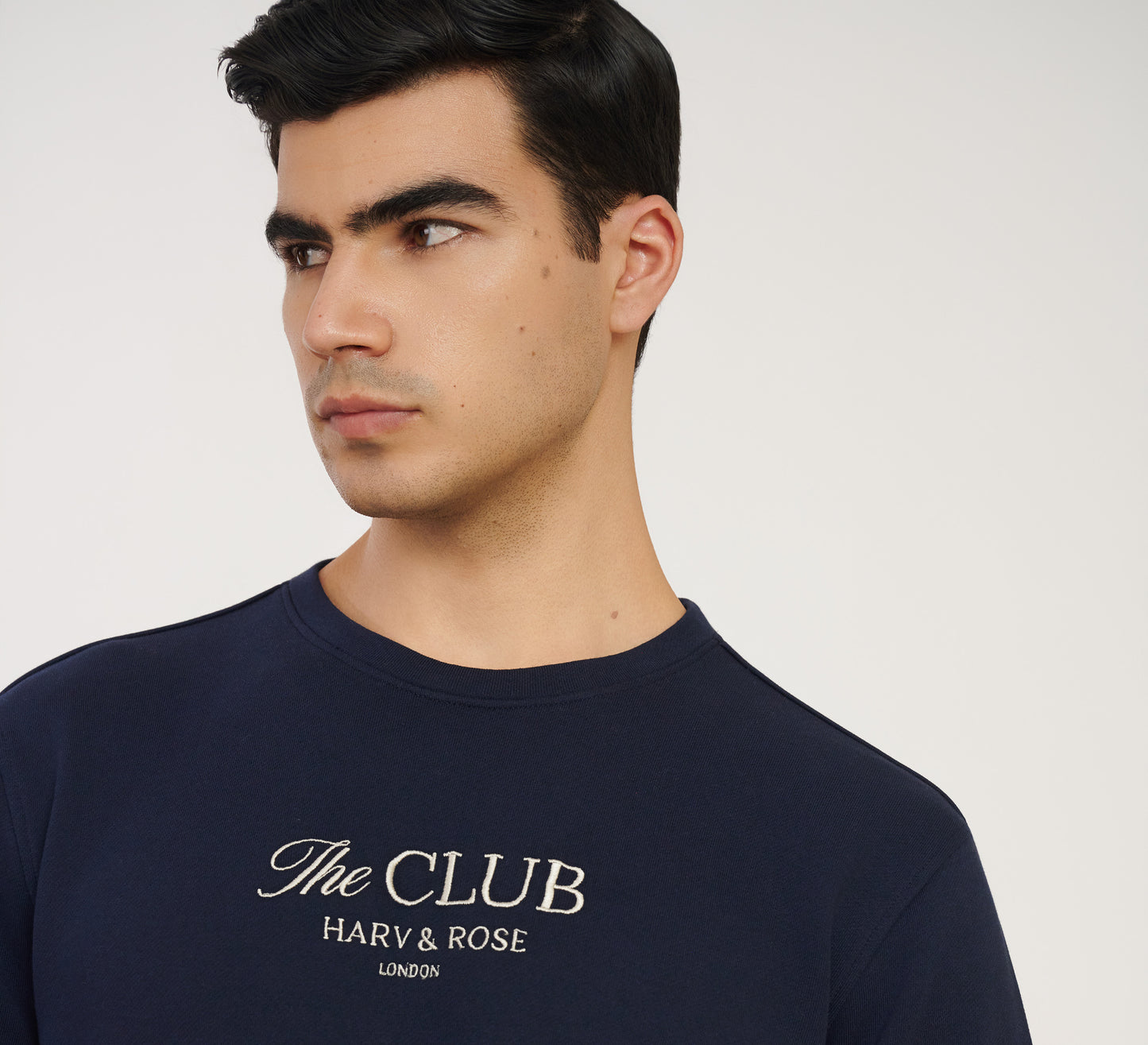 Navy Embroidered Sweatshirt