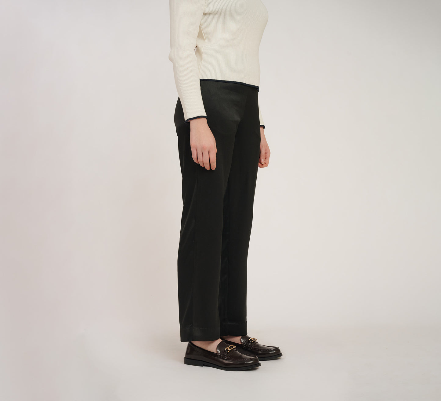 Black Silk Trousers