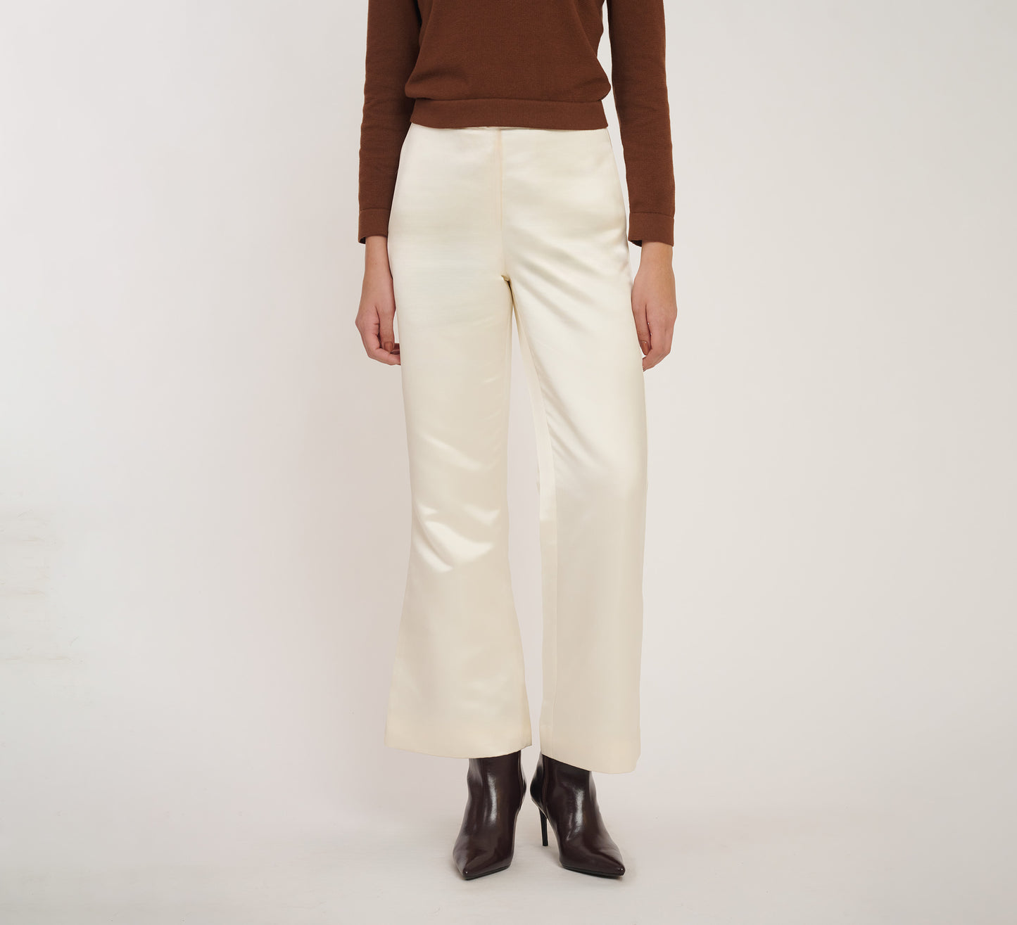 Ivory Silk Trousers