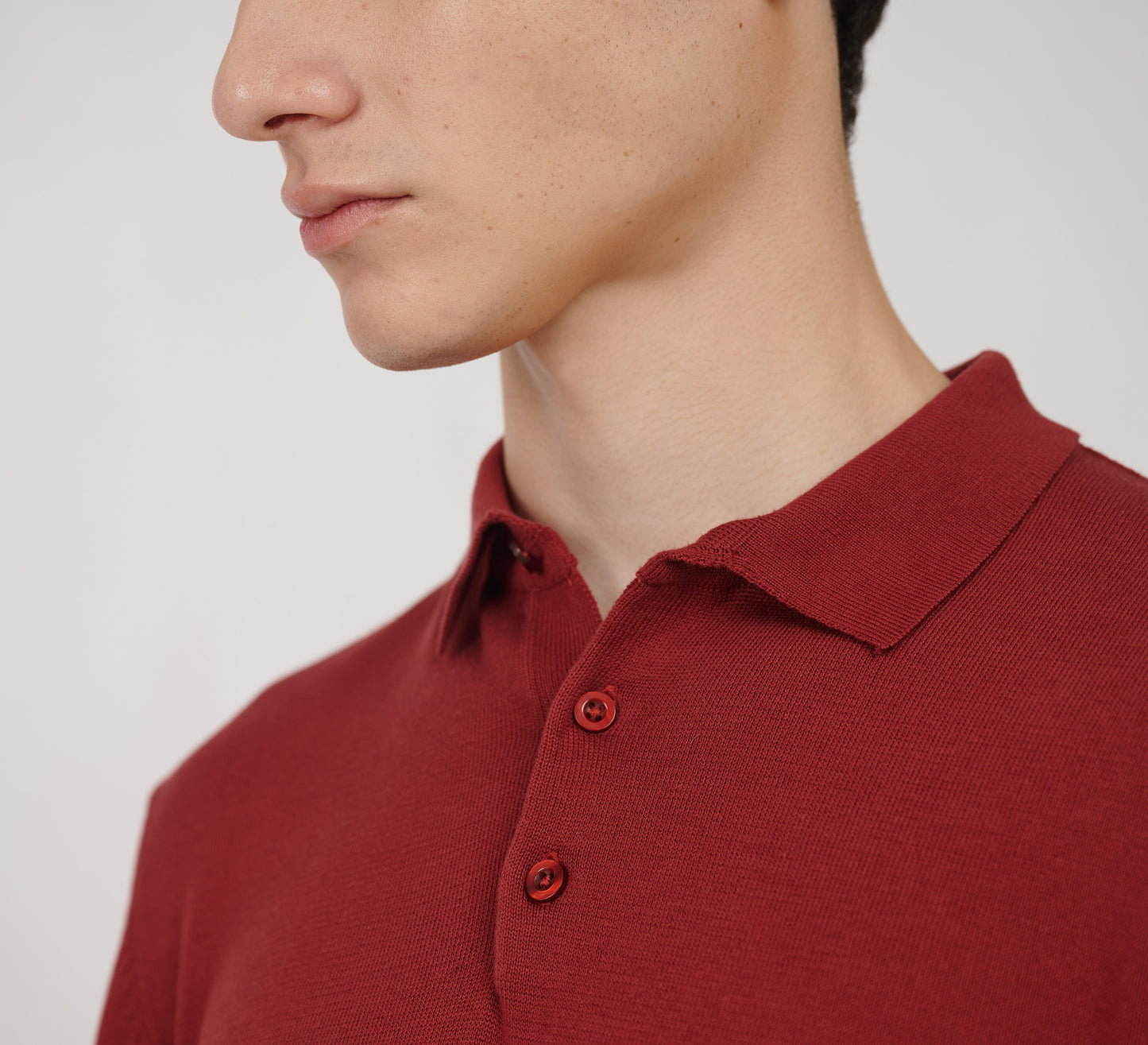 Rust Buttoned Polo