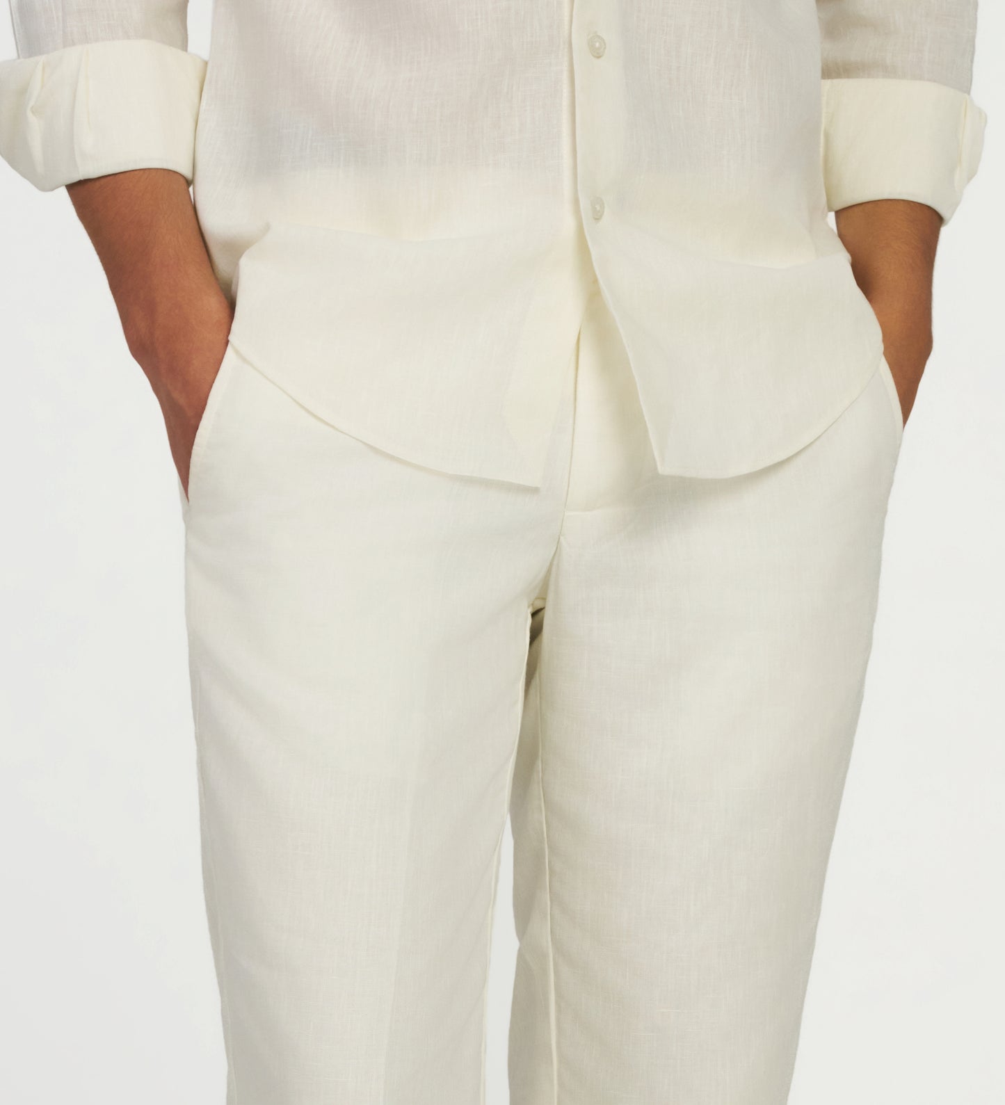 Ivory Linen Trousers