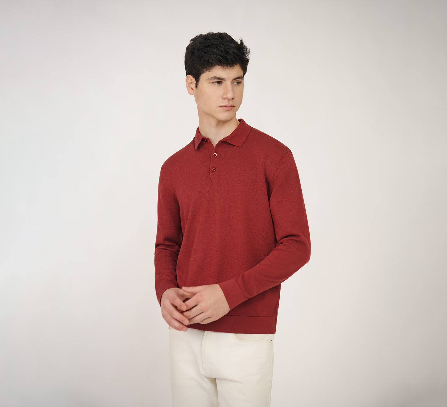 Rust Buttoned Polo