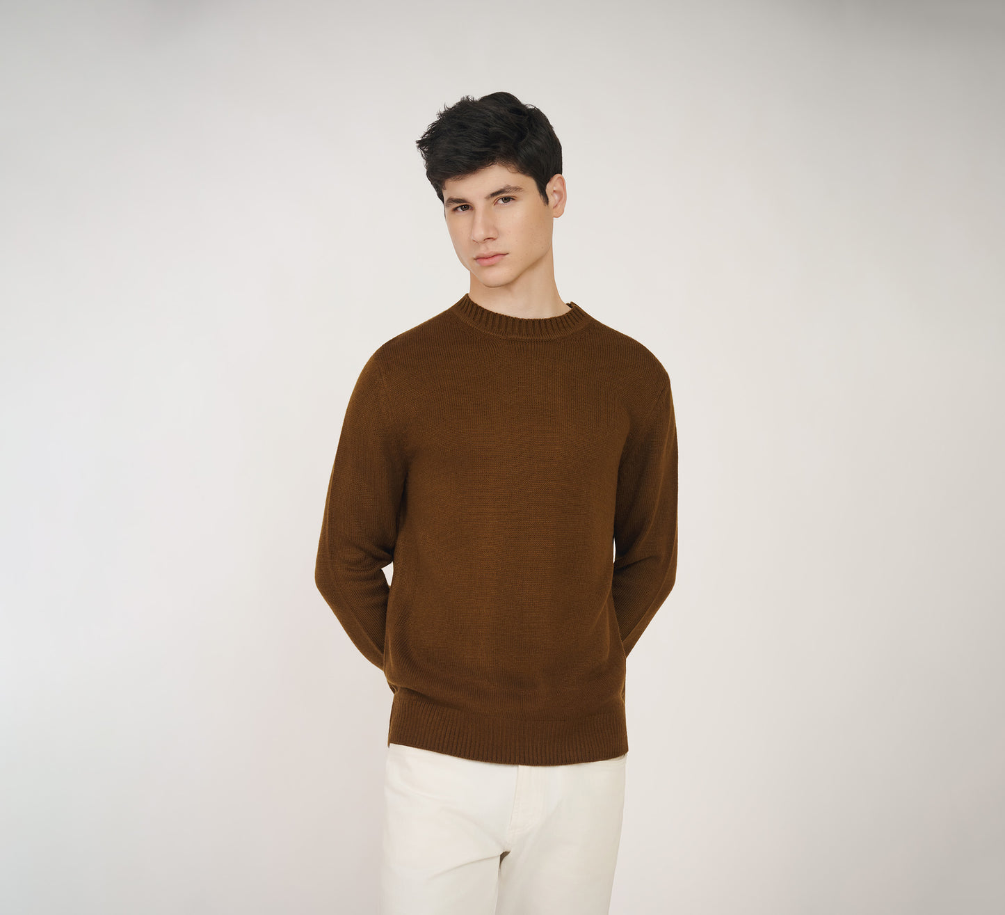 Brown Cashmere Silk Sweater