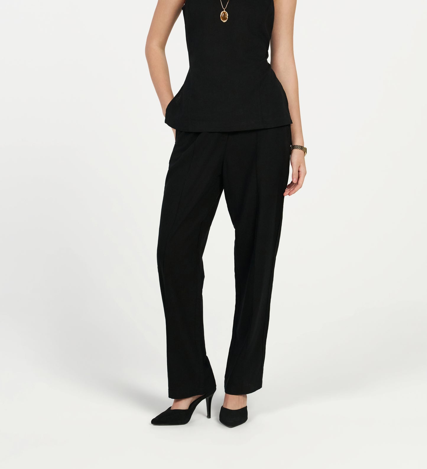 Black Linen Trousers