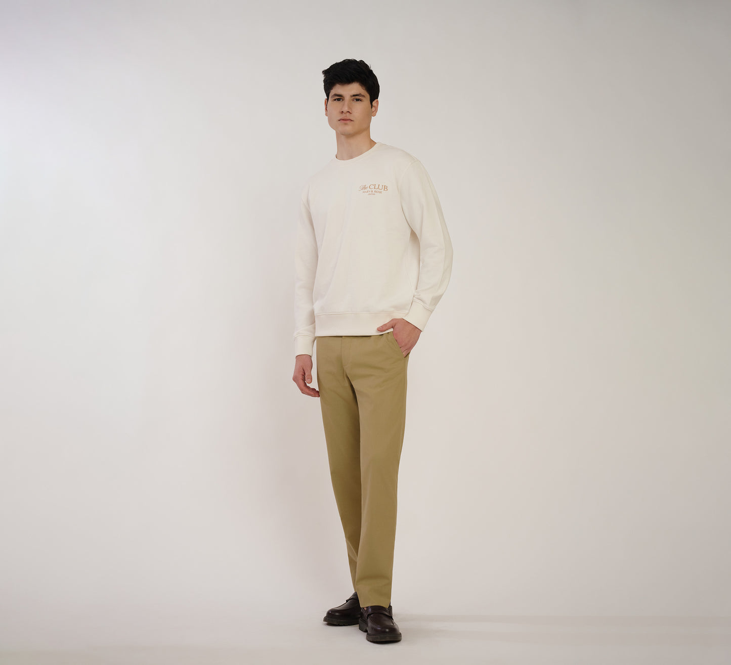 White Embroidered Sweatshirt