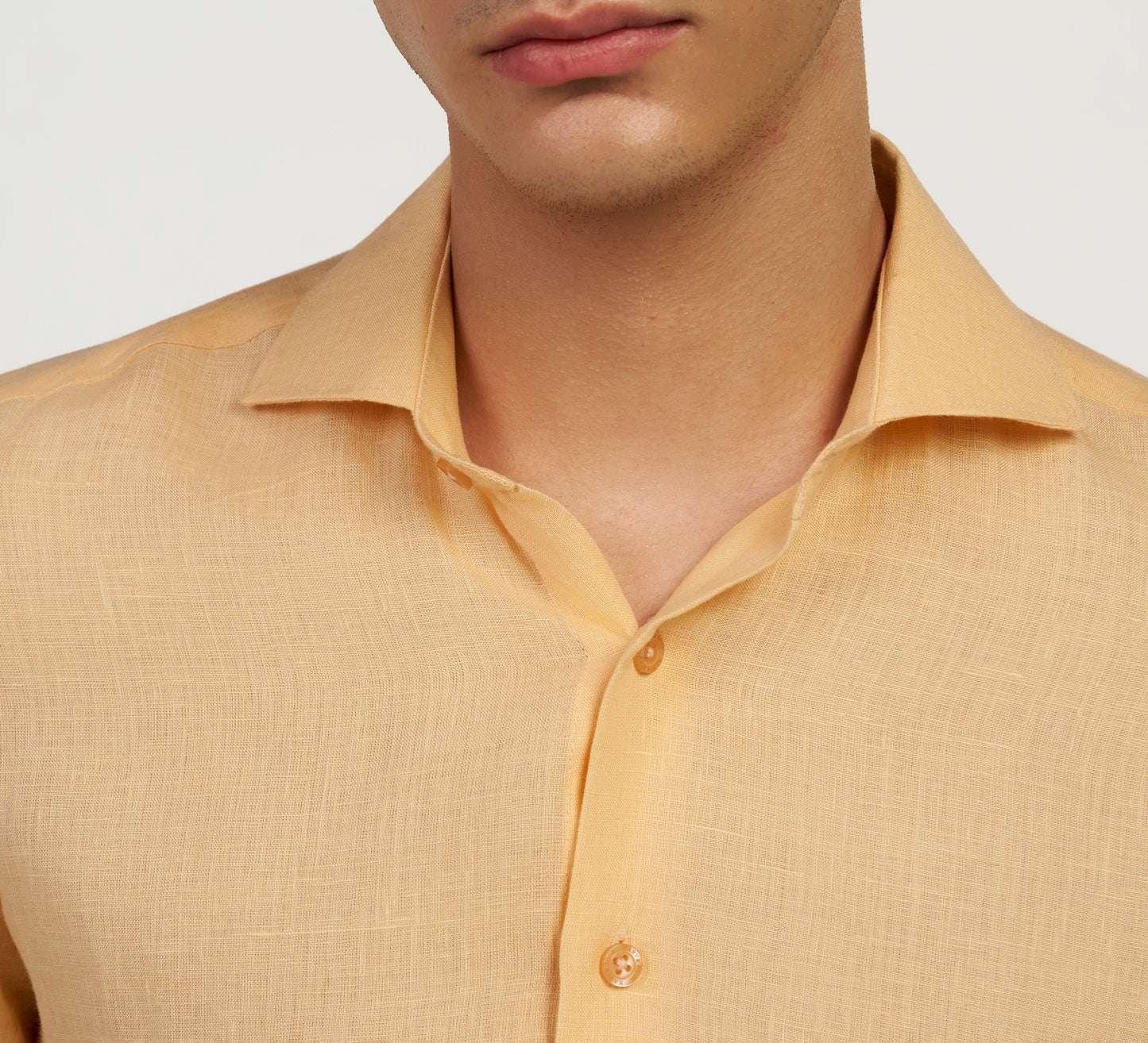 Orange Italian Linen Shirt
