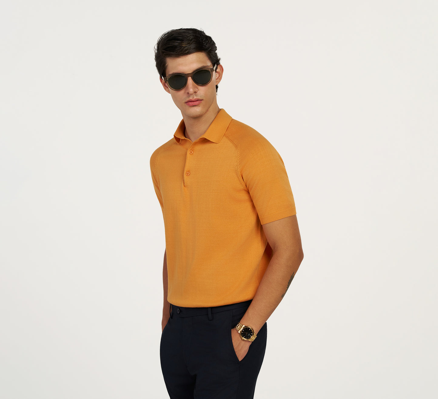 Burnt Orange Mercerised Polo