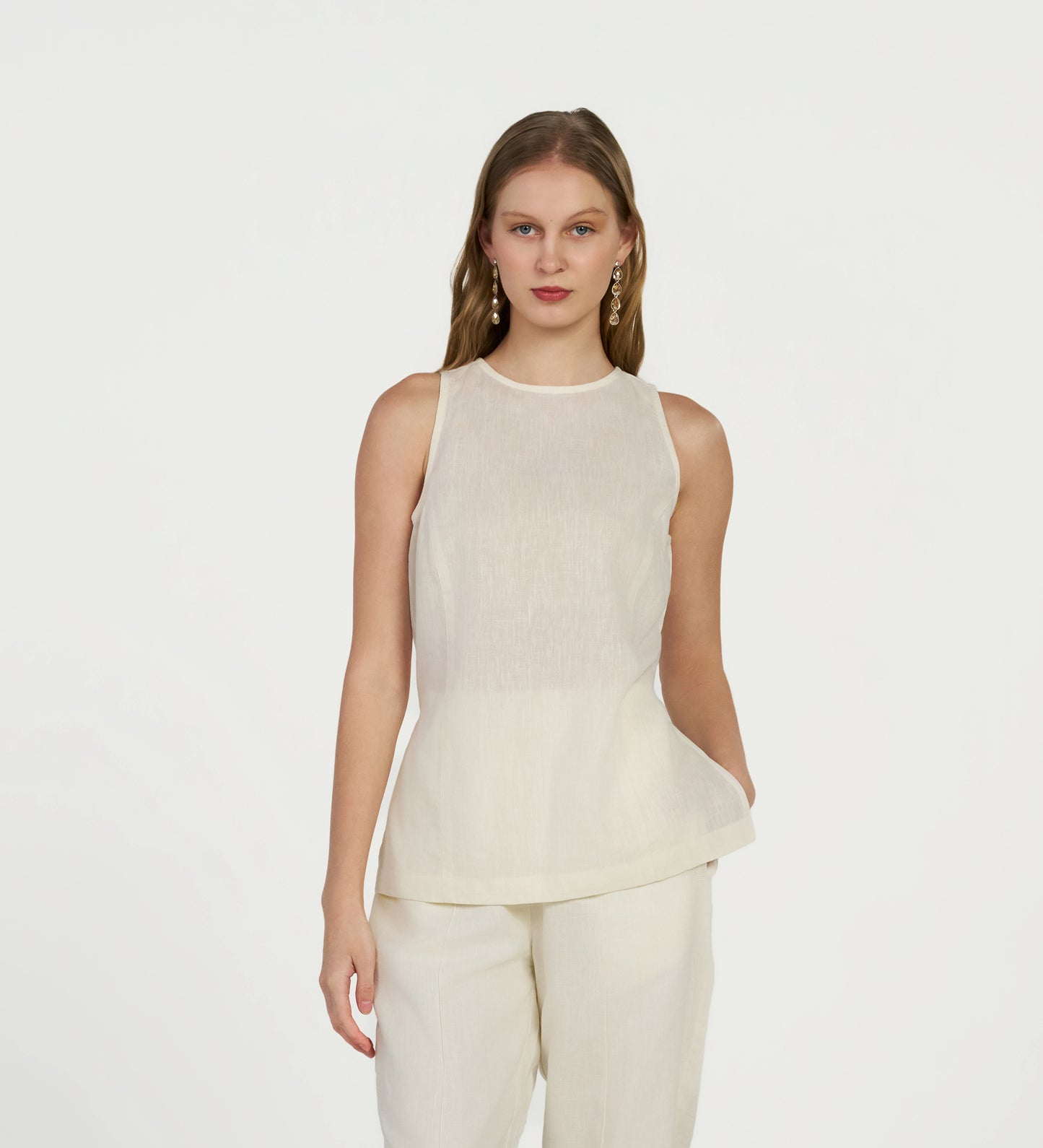 Ivory Italian Linen Top