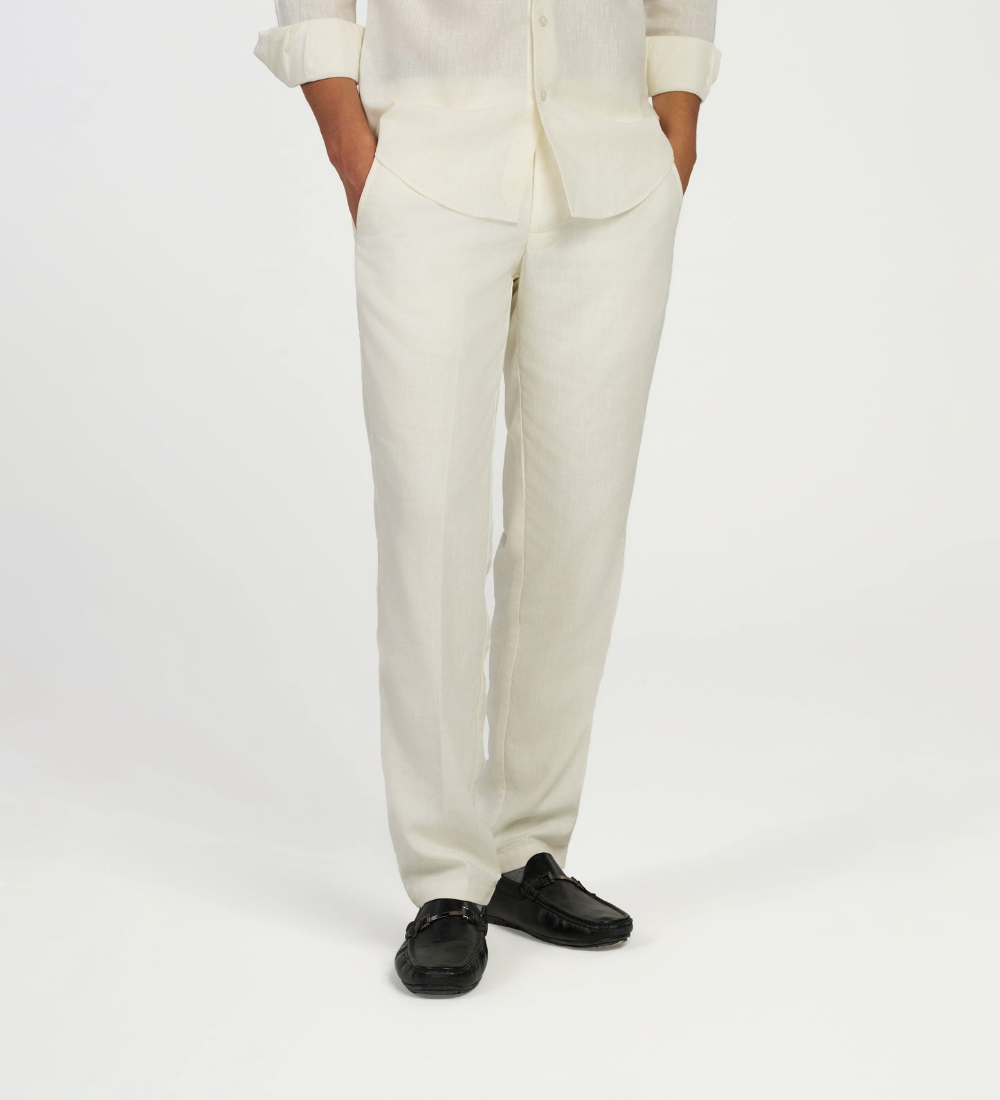 Ivory Linen Trousers