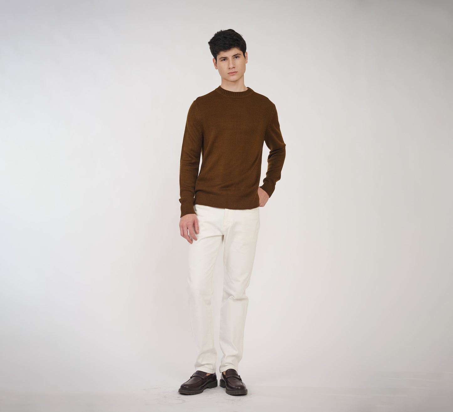 Brown Cashmere Silk Sweater