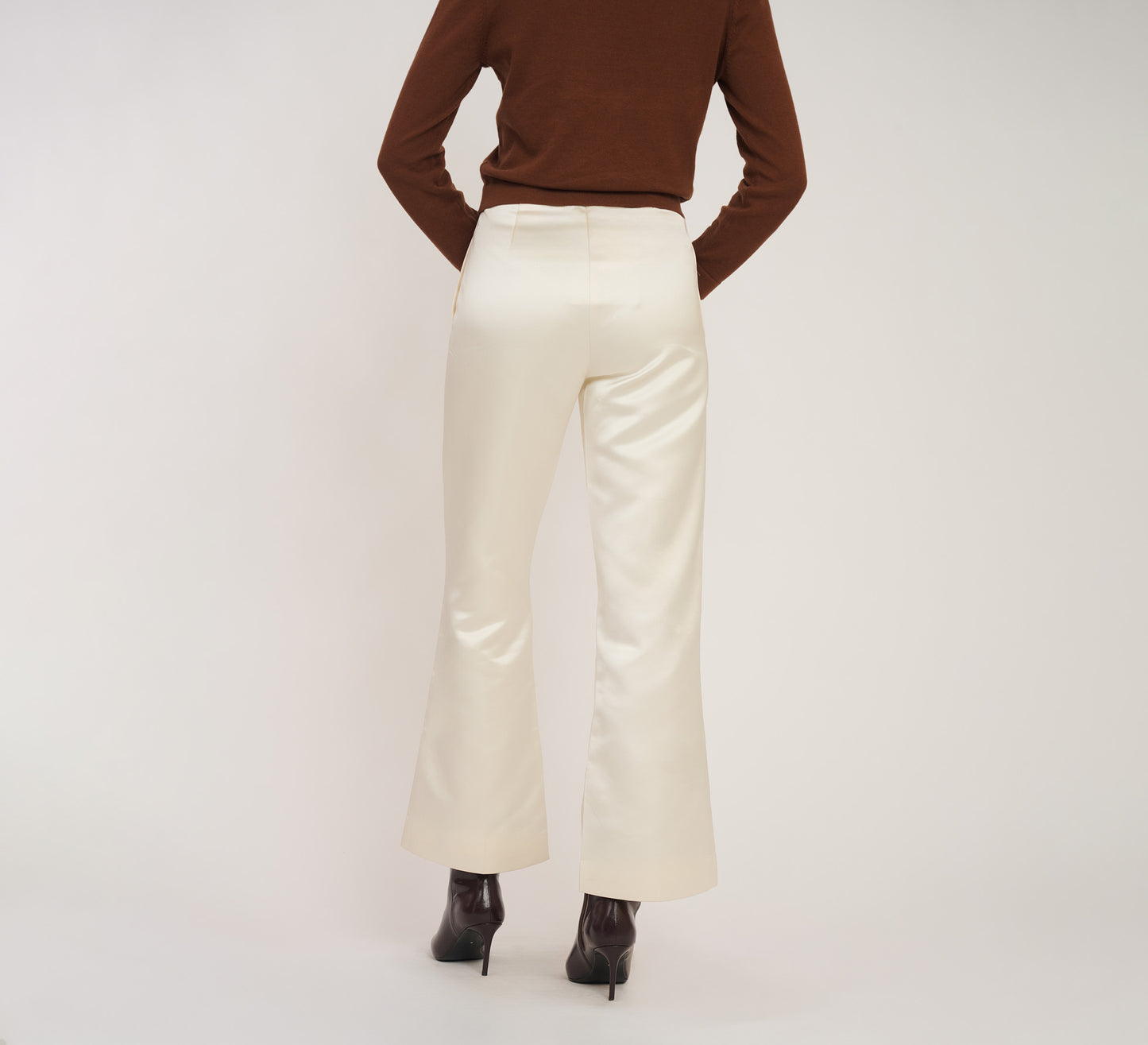 Ivory Silk Trousers