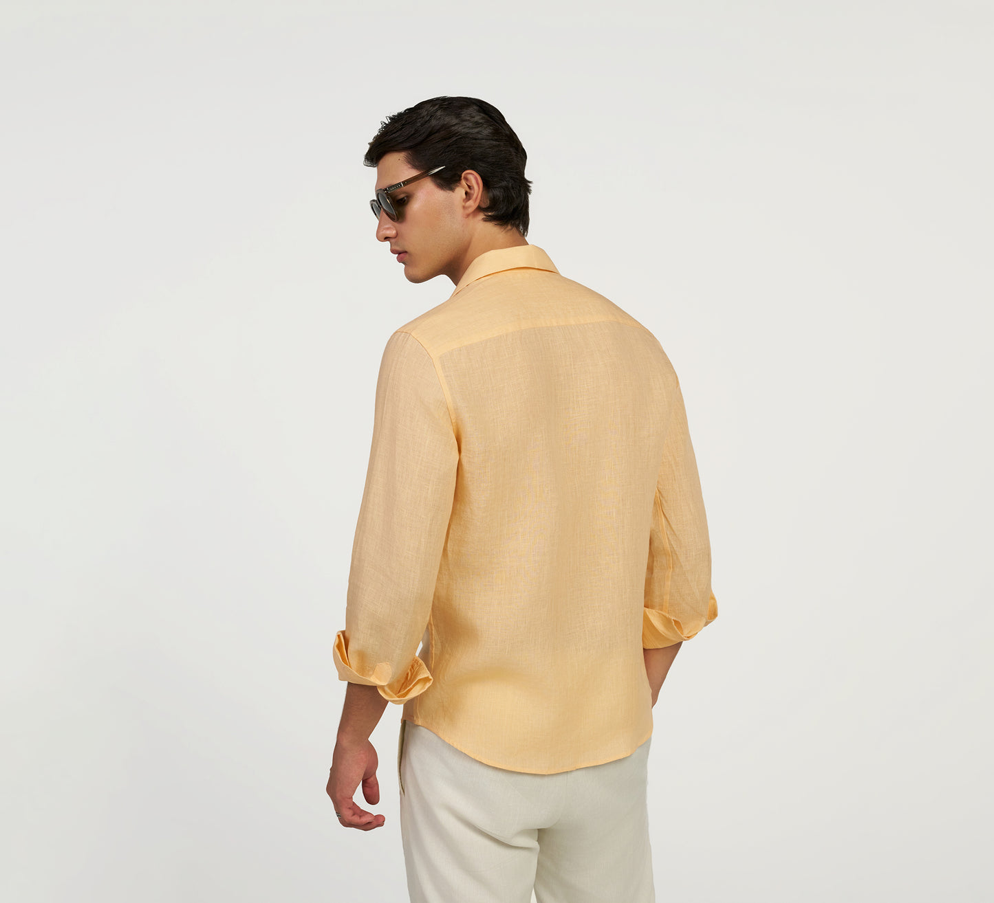 Orange Italian Linen Shirt
