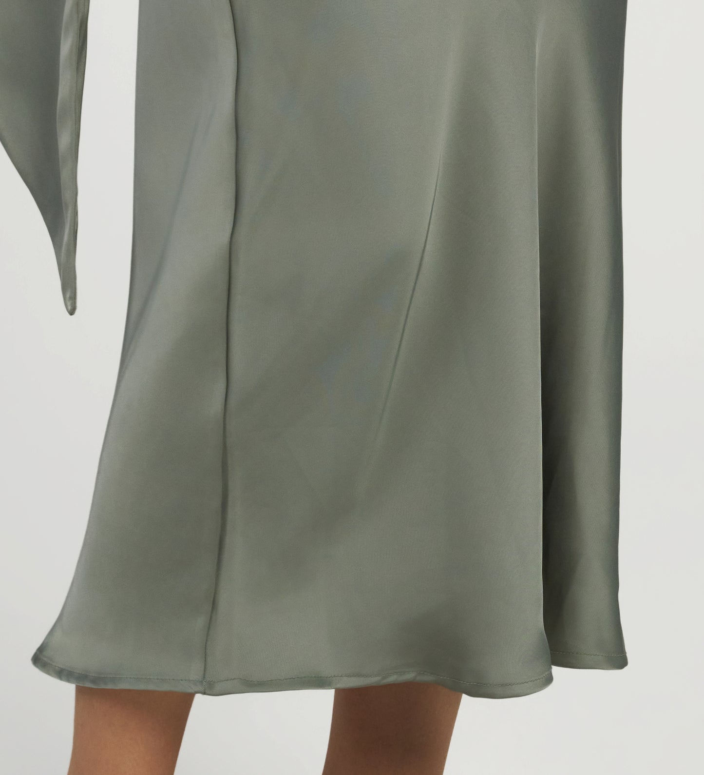 Aqua Satin Skirt